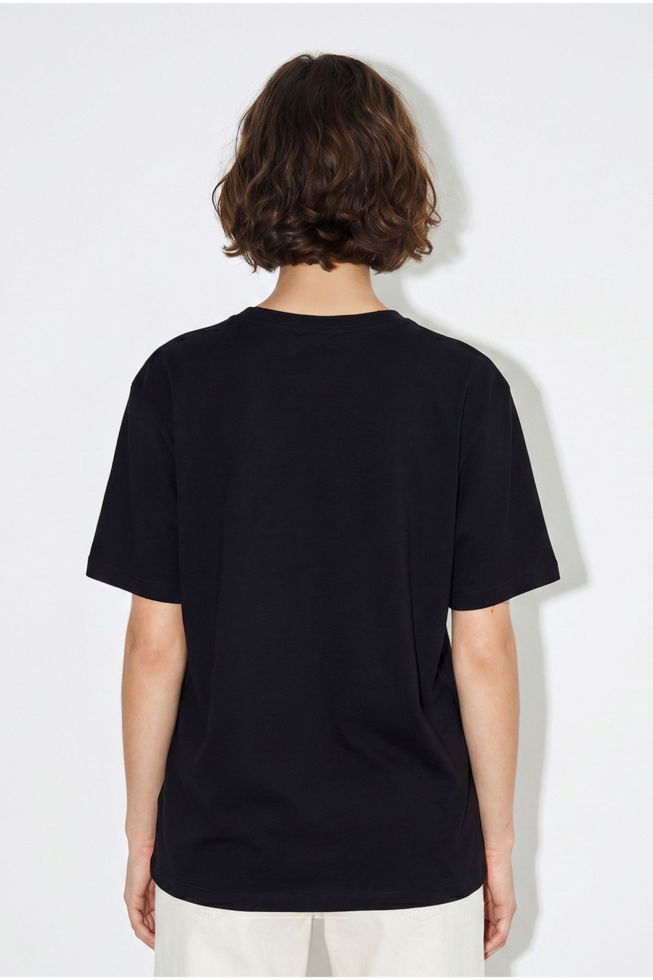 LUCCI Oversize V Yaka Baskılı Tişört 6