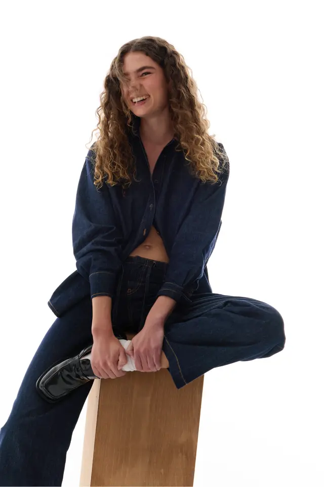 PENTI Denim Straight-Leg Trousers