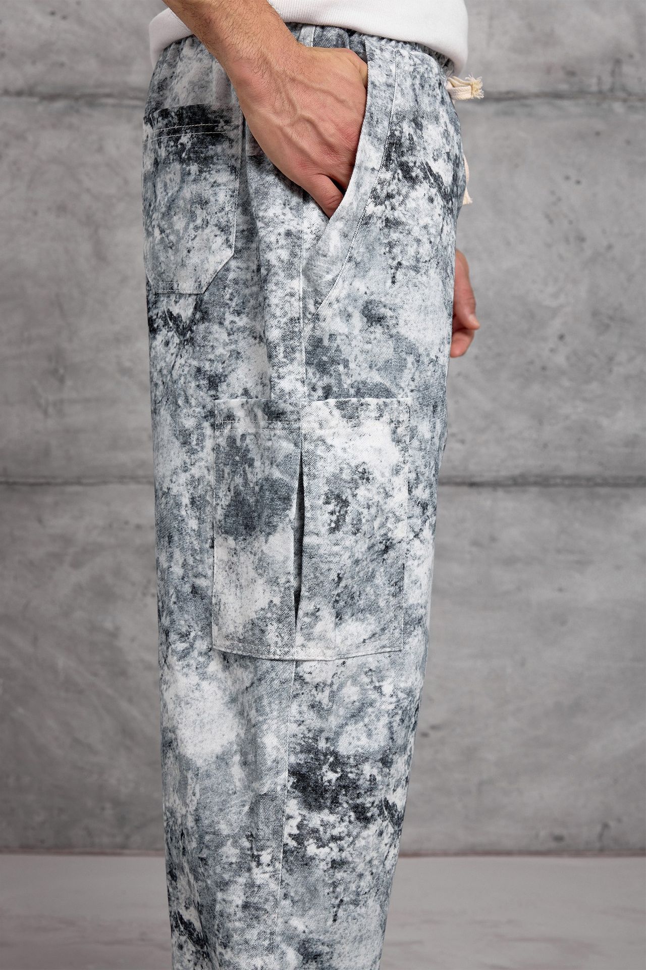 NOMARC Soyut Geniş Paça Kargo Pantolon 2