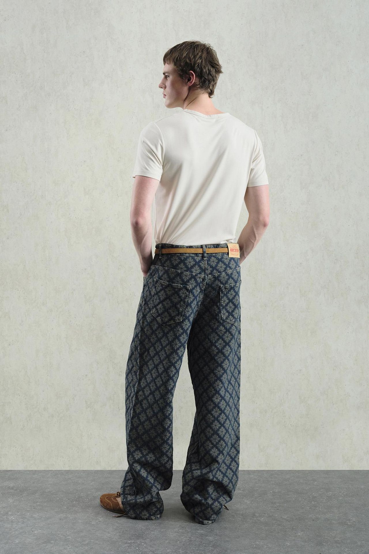 GIESTO Baggy Fit Printed Denim Jeans 3