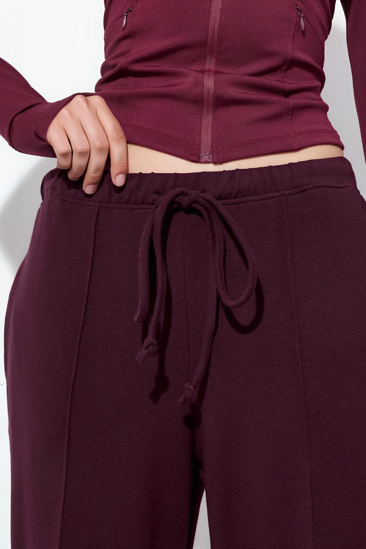 BUSEM Kadın Flare Paça Jarse Jogger Pantolon 4