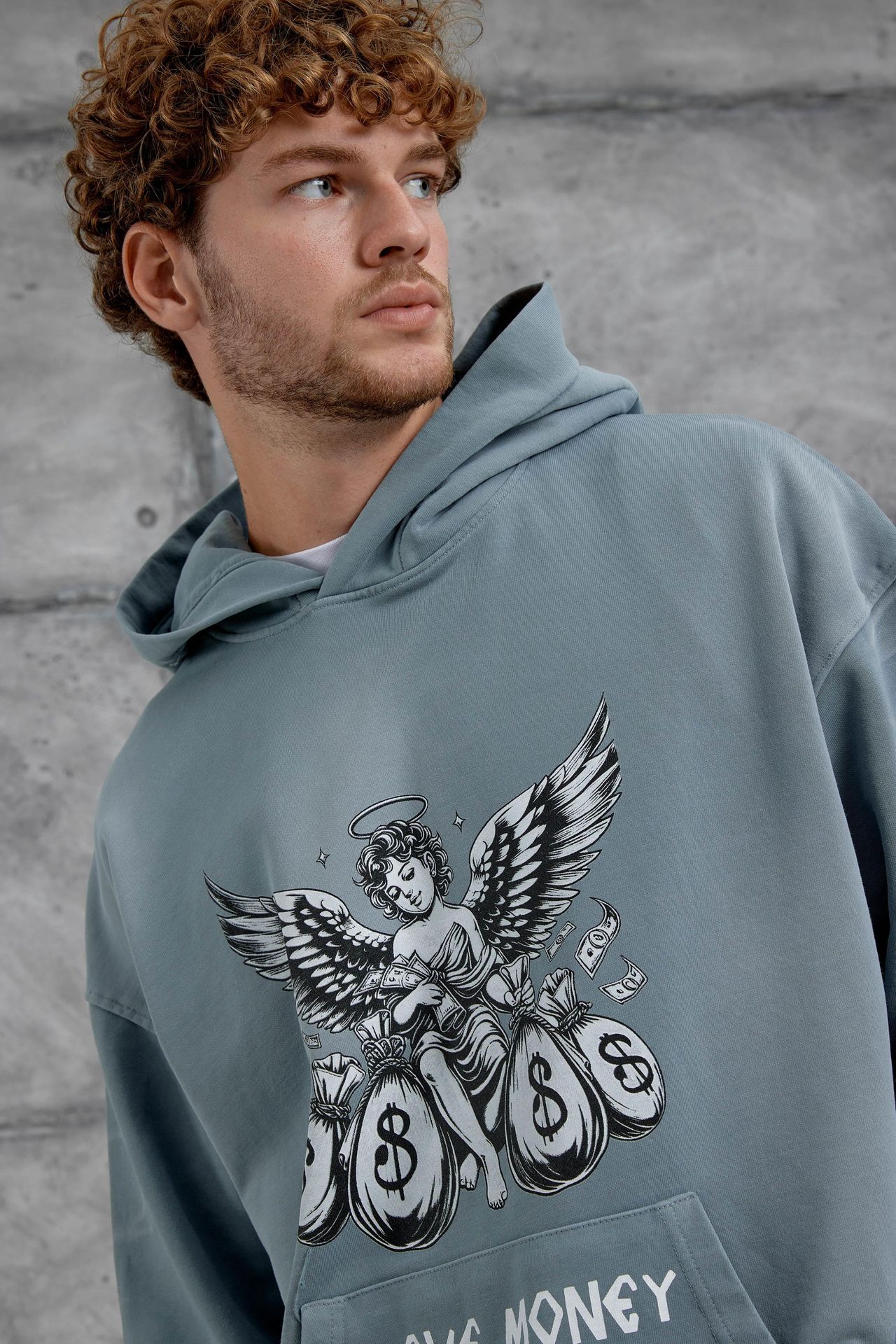 NOMARC Baskılı Kapüşonlu Oversize Sweatshirt 3
