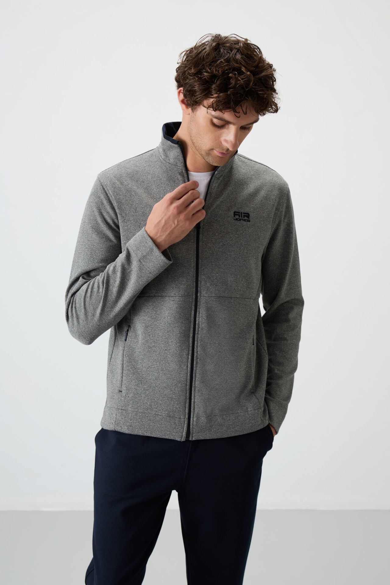 TOMMY Men's Cotton Blend Zip Sweatshirt And Pants Set 2