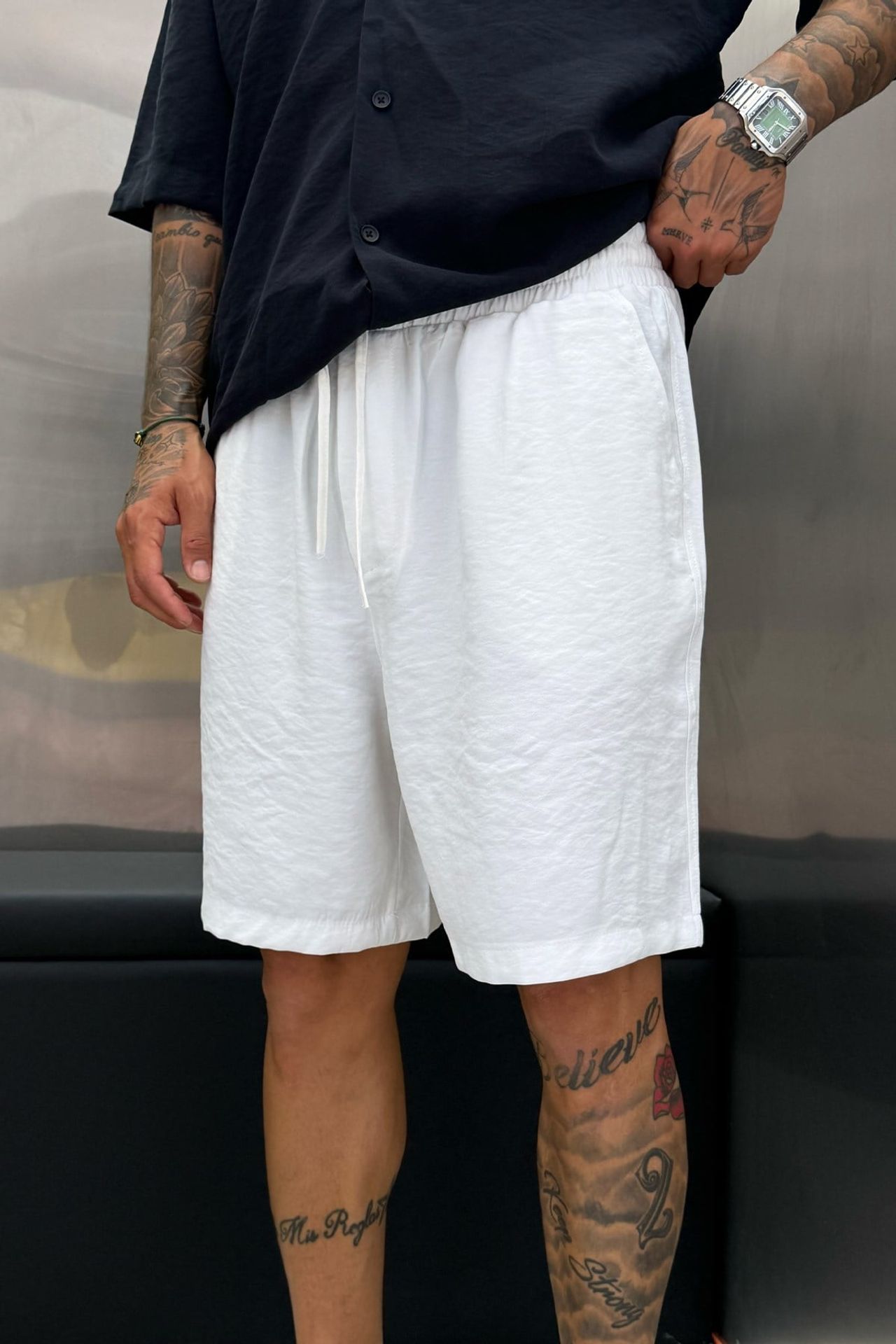 NOMARC Oversized Wide-Leg Drawstring Shorts 2