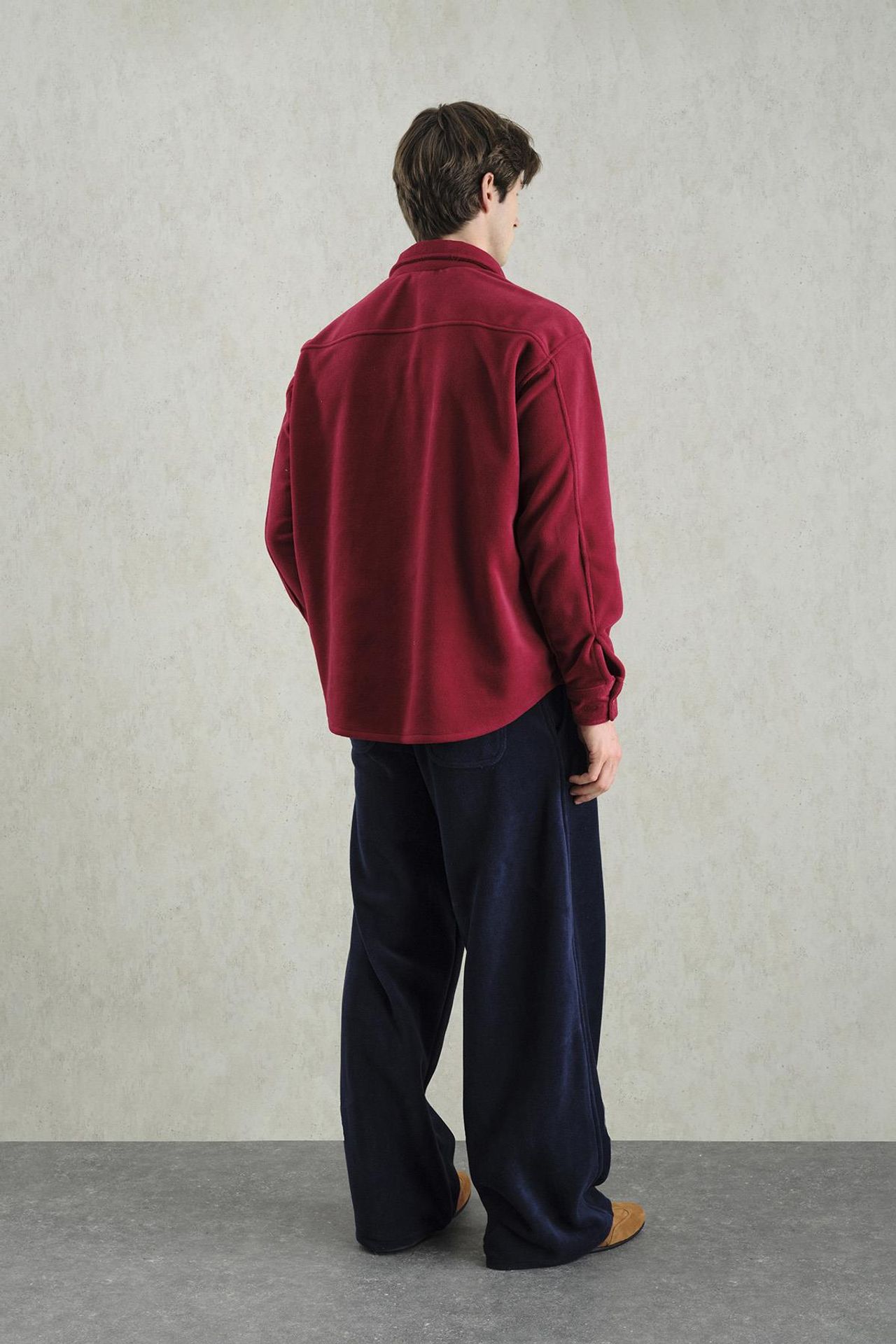 GIESTO Oversized Plush Shirt with Snap Closure 2