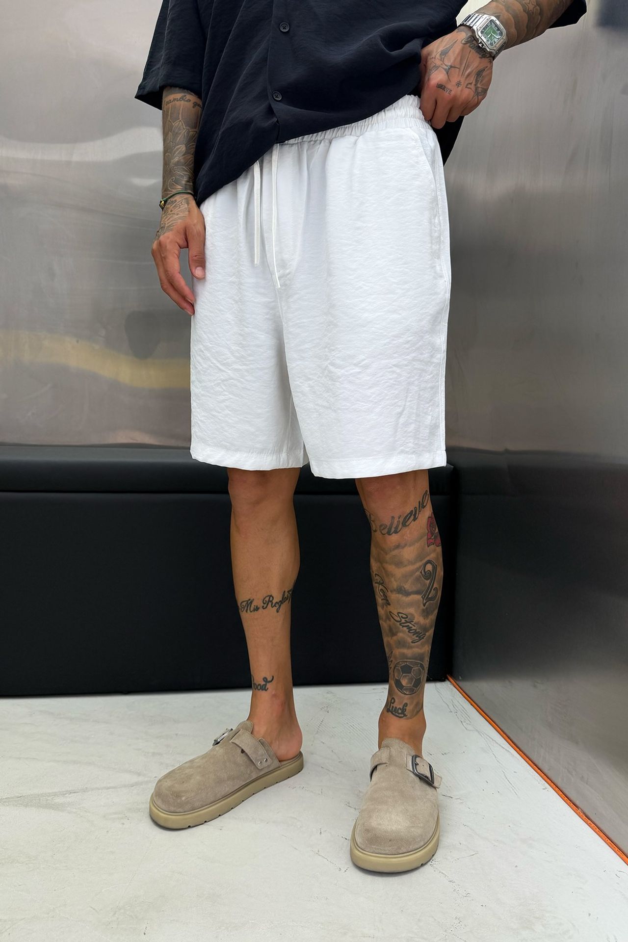 NOMARC Oversized Wide-Leg Drawstring Shorts 1