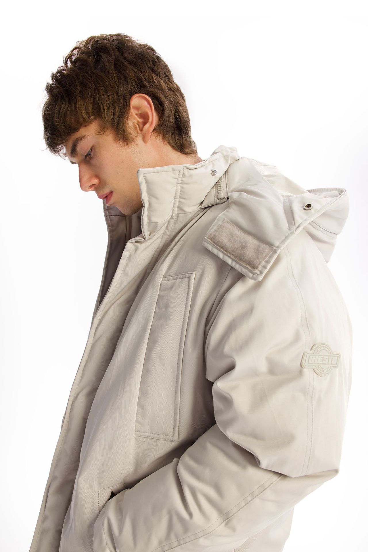 GIESTO Thick Hooded Puff Coat with Zipper and Pockets 3