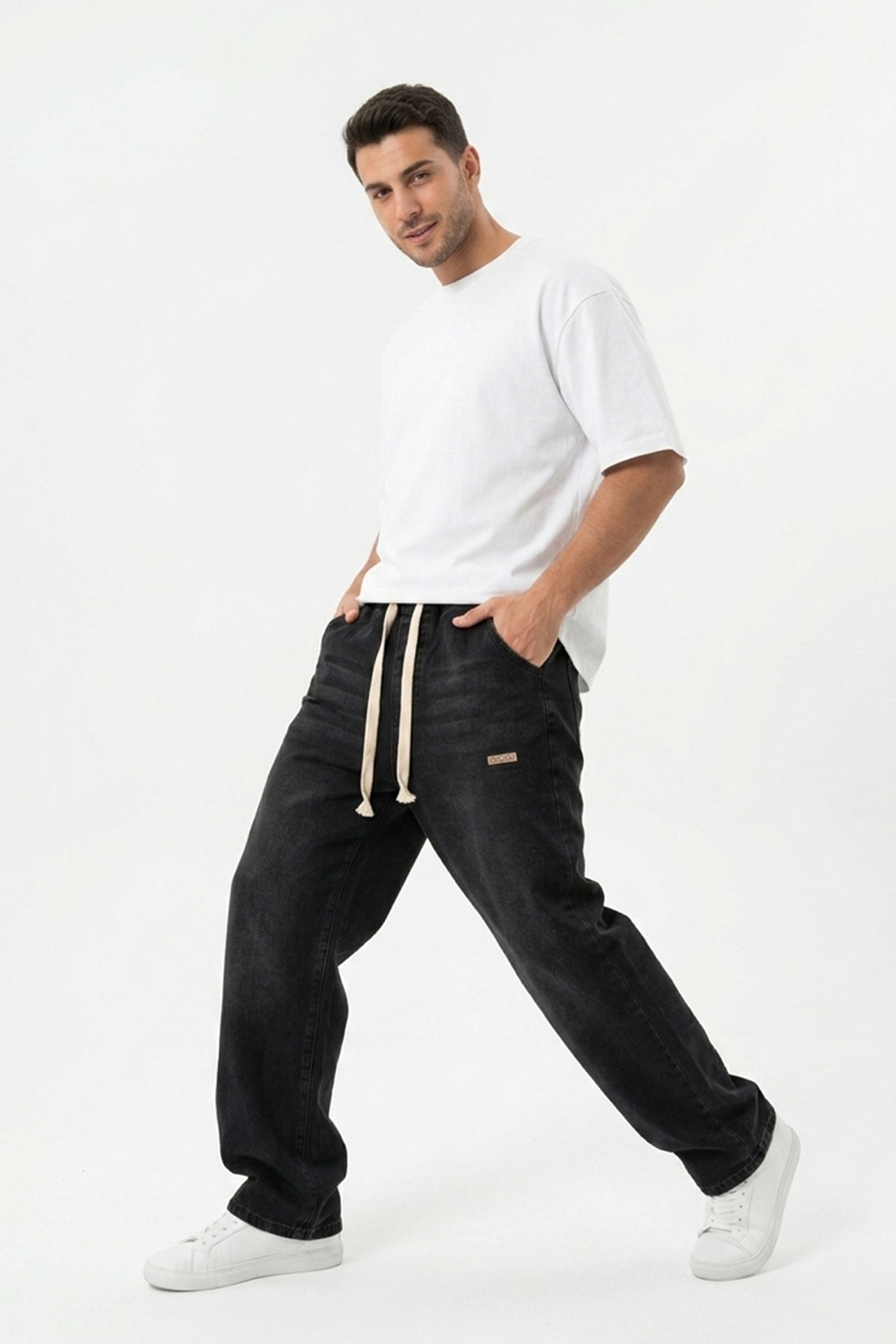 BDART Elastic Waist Denim Pants 1