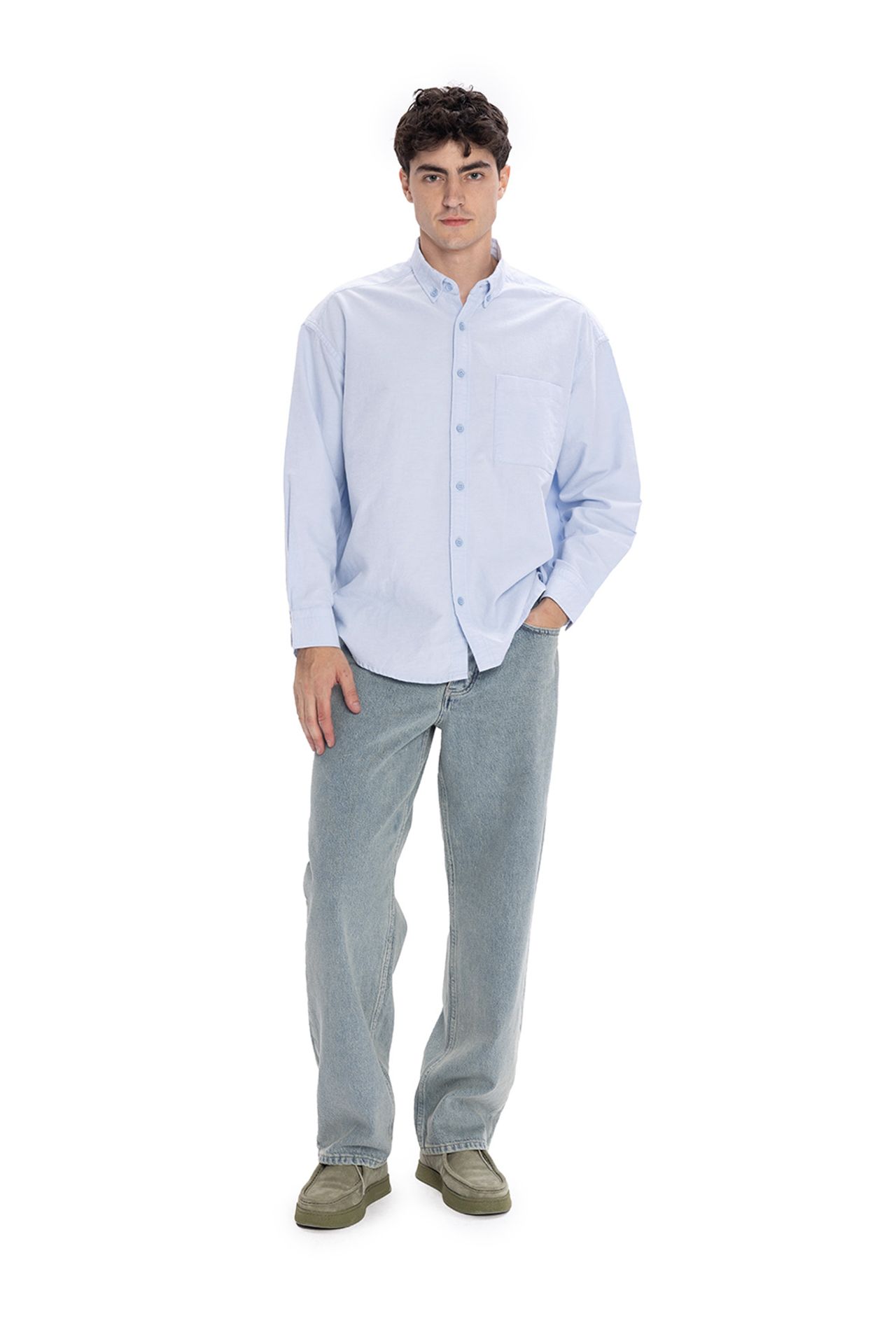 GIESTO Men's Cotton Poplin Textured Shirt 2