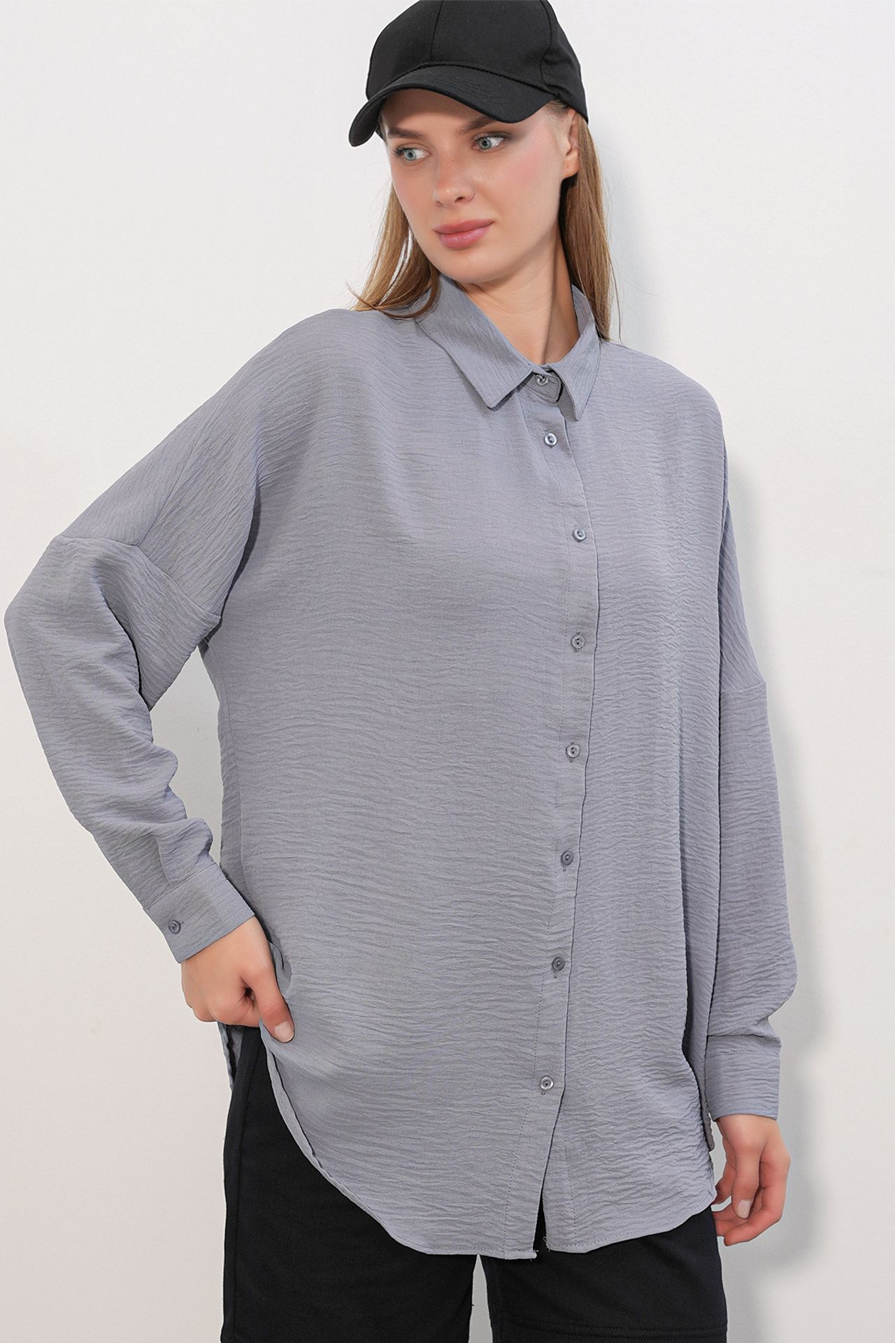 BDART Kadın Oversize Uzun Gömlek 3