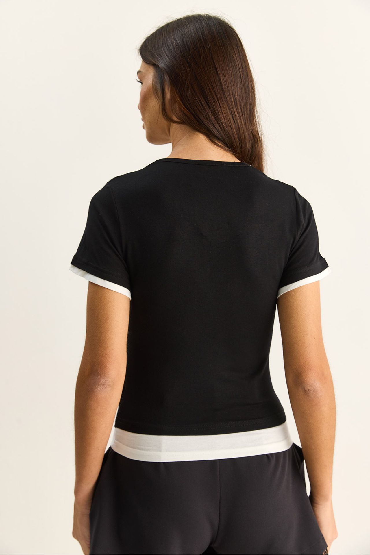 LUCCI Women's Cowl Neck Short Sleeve T-Shirt 6