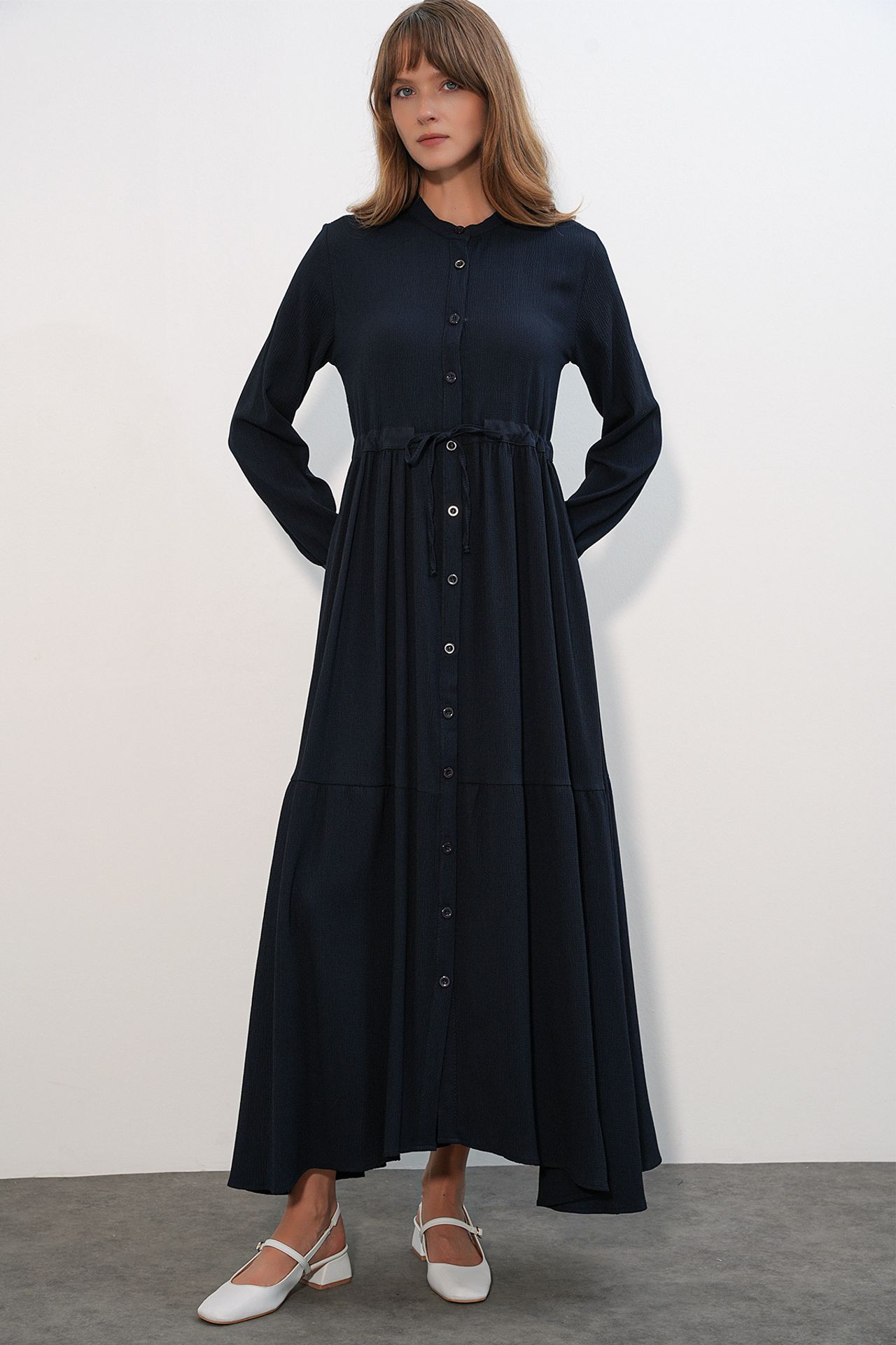 BDART Maxi Dress with Patterned and Button Closure 3