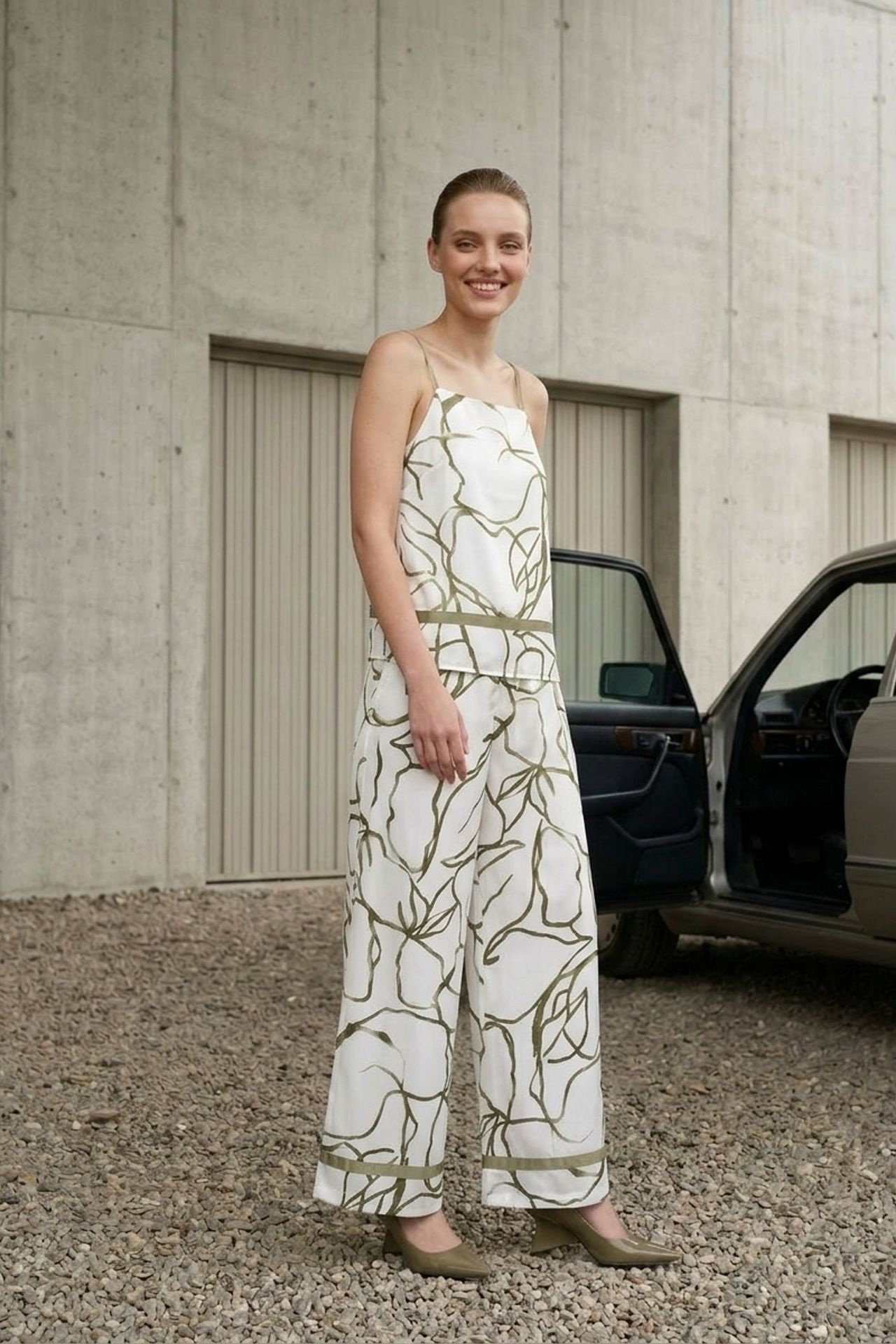 MY FASHION Lyocell Satin Two-Piece Coord 3