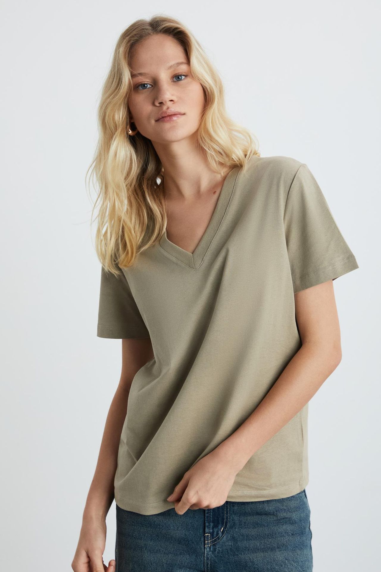 GRIMELANGE V-Neck Short Sleeve T-Shirt 3