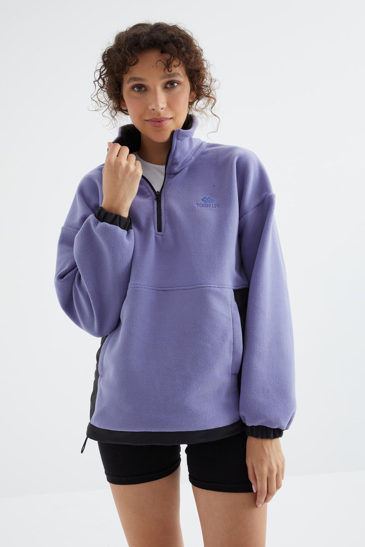 TOMMY Oversized Half-zip Plush Sweatshirt 6