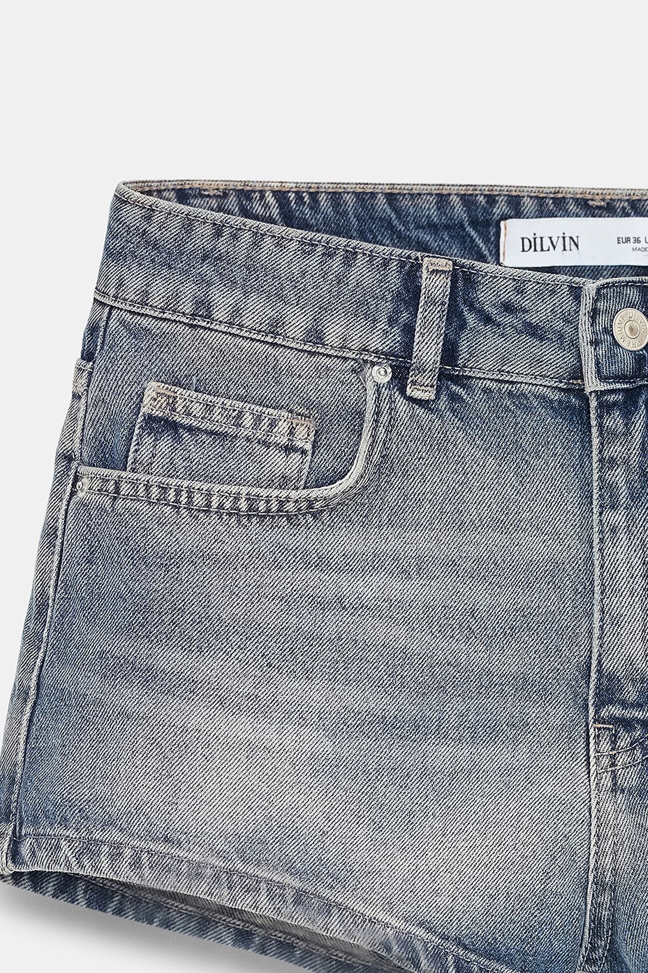 DILVIN High-Waist Cotton Denim Shorts