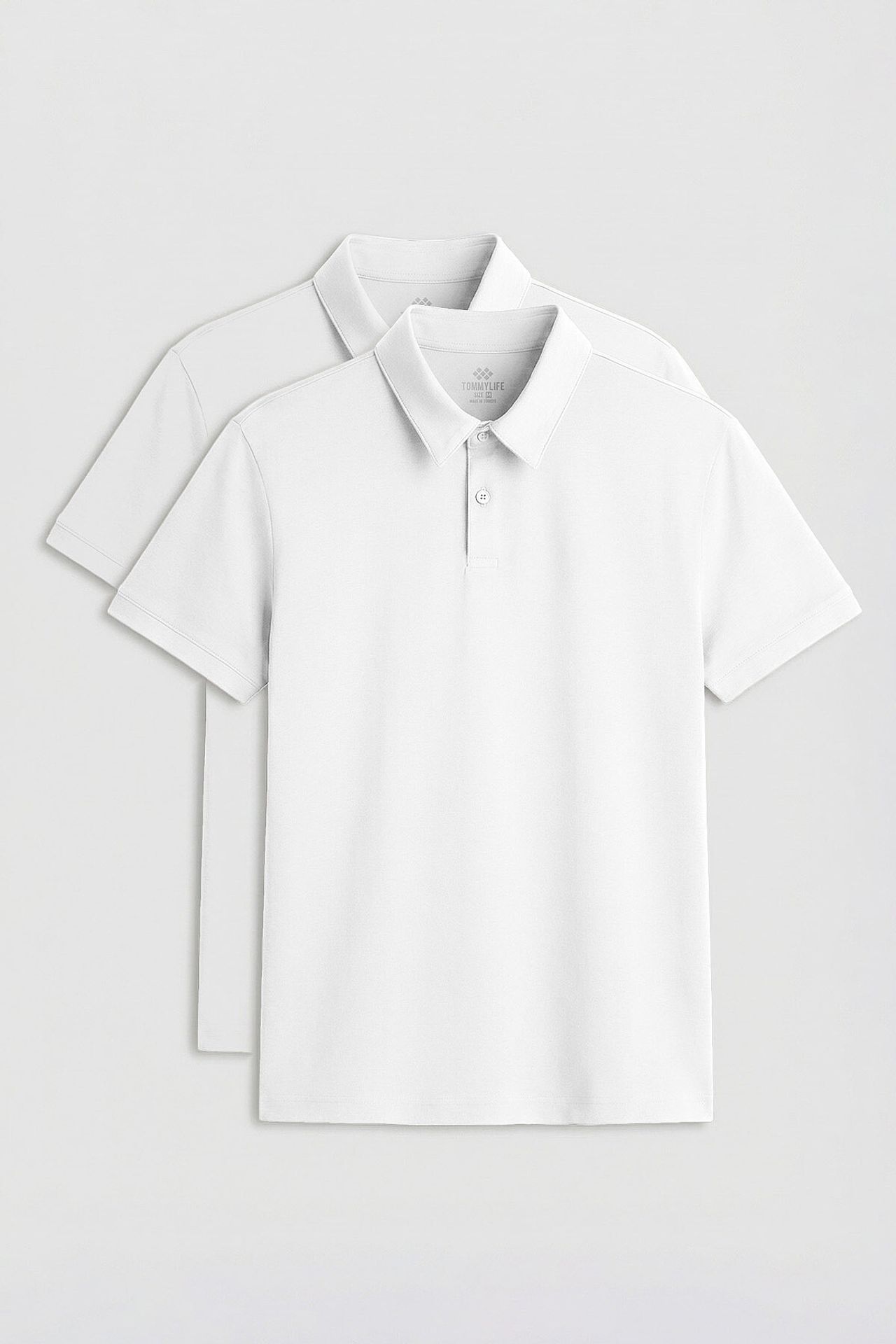 TOMMY Men's Cotton-Elastane Polo T-Shirt 1
