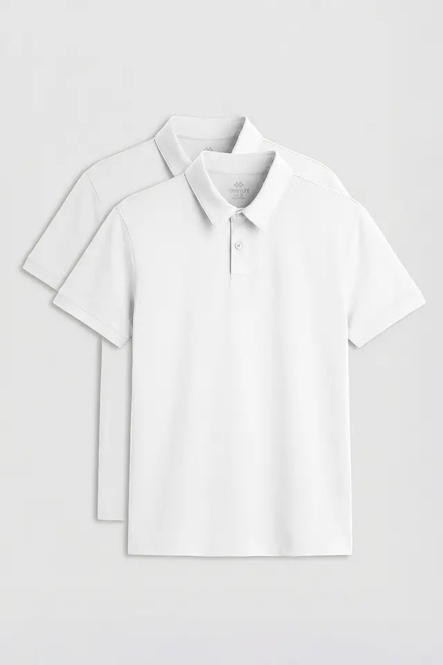 TOMMY Men's Cotton-Elastane Polo T-Shirt