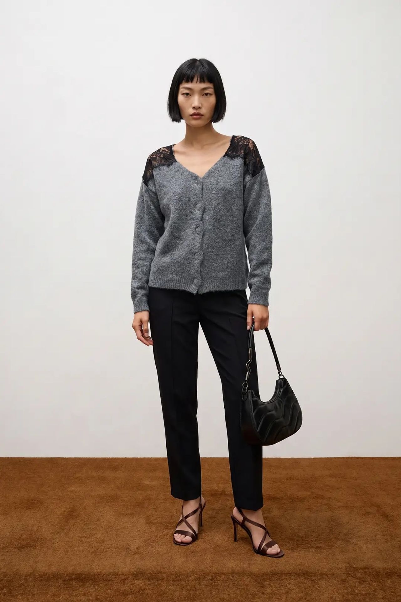 MY FASHION Önden Açık Rahat Örme Hırka 3