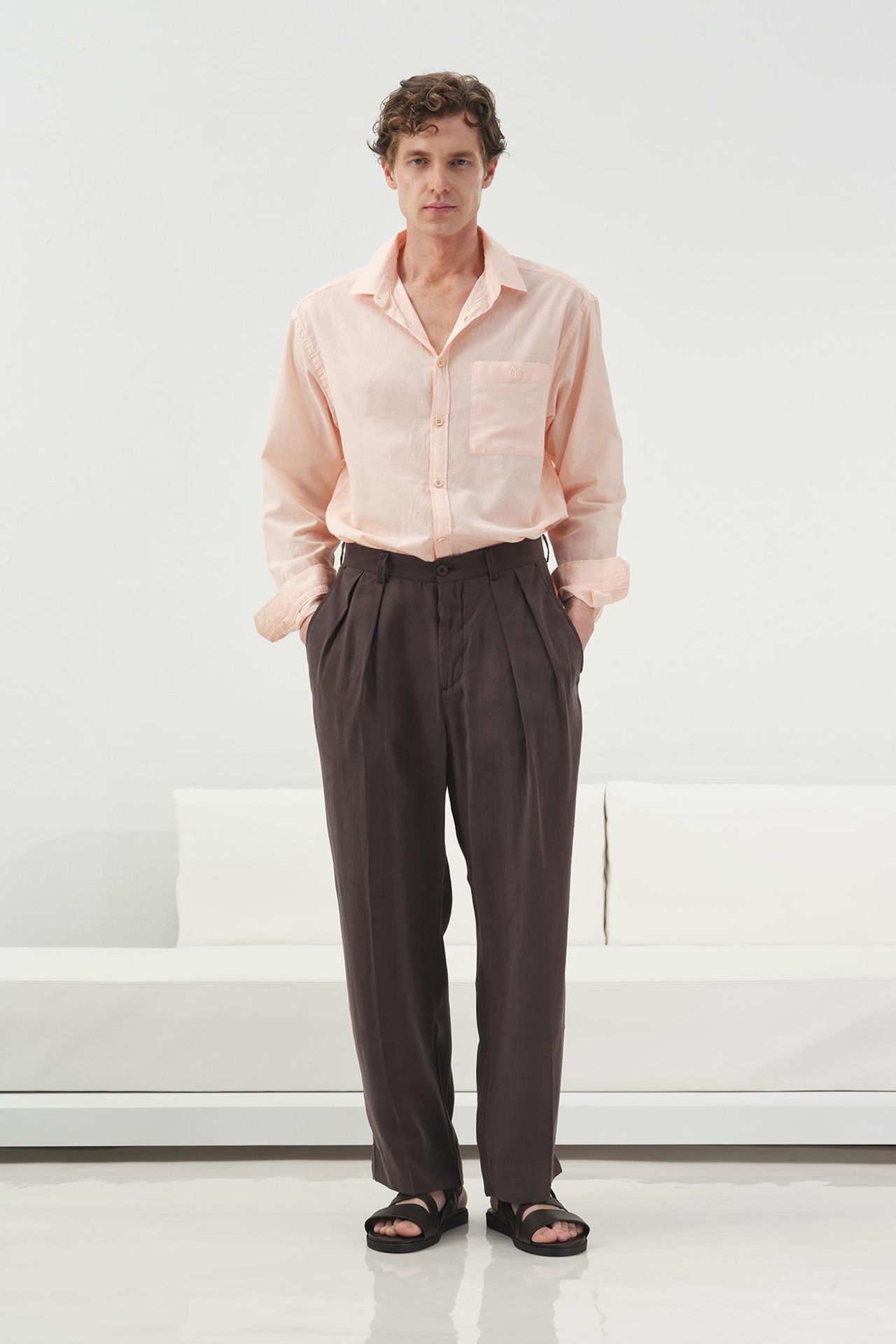 GIESTO Men's Tailored Pleated Trousers 1