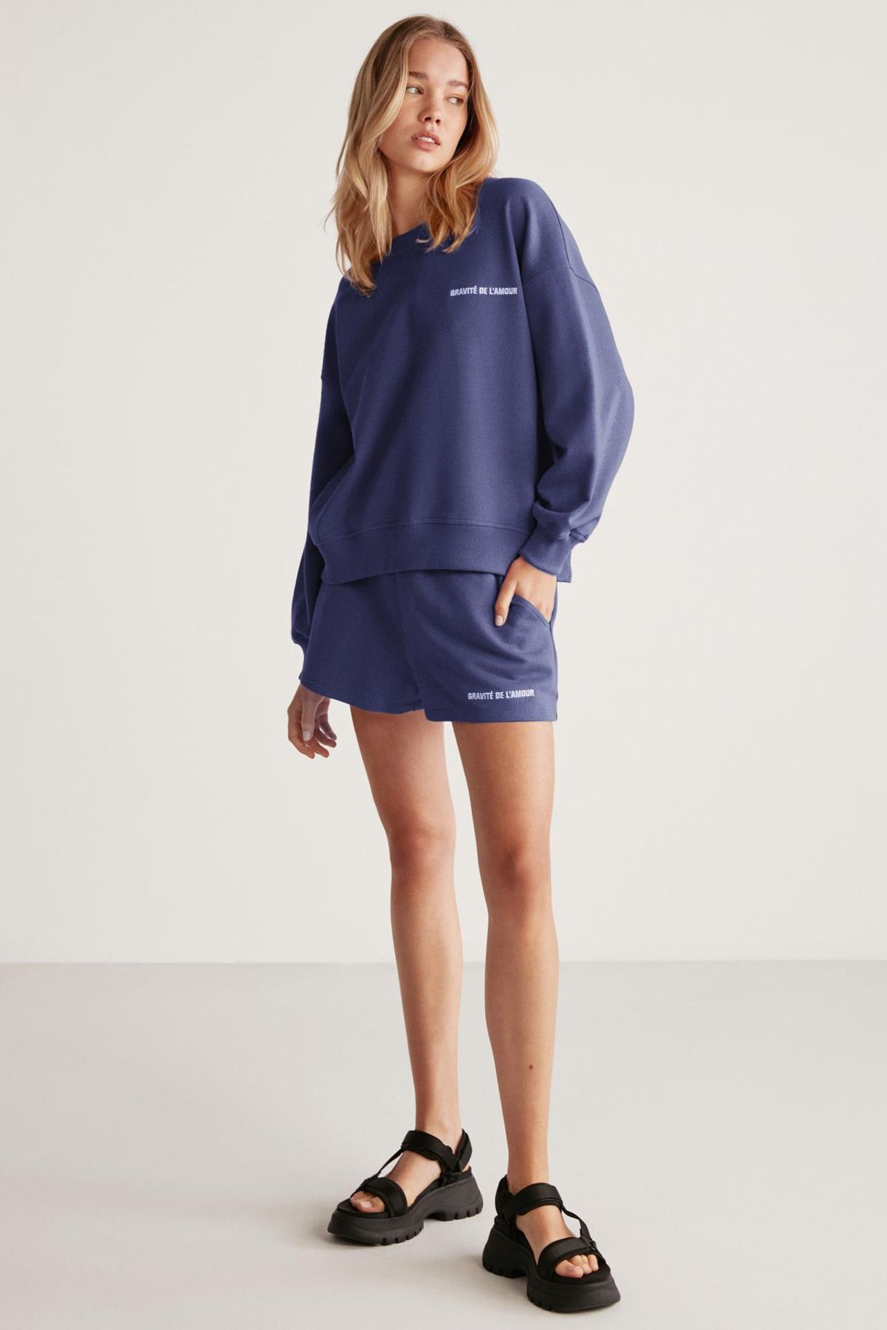 GRIMELANGE Geniş Kalıplı Bisiklet Yaka Sweatshirt 3
