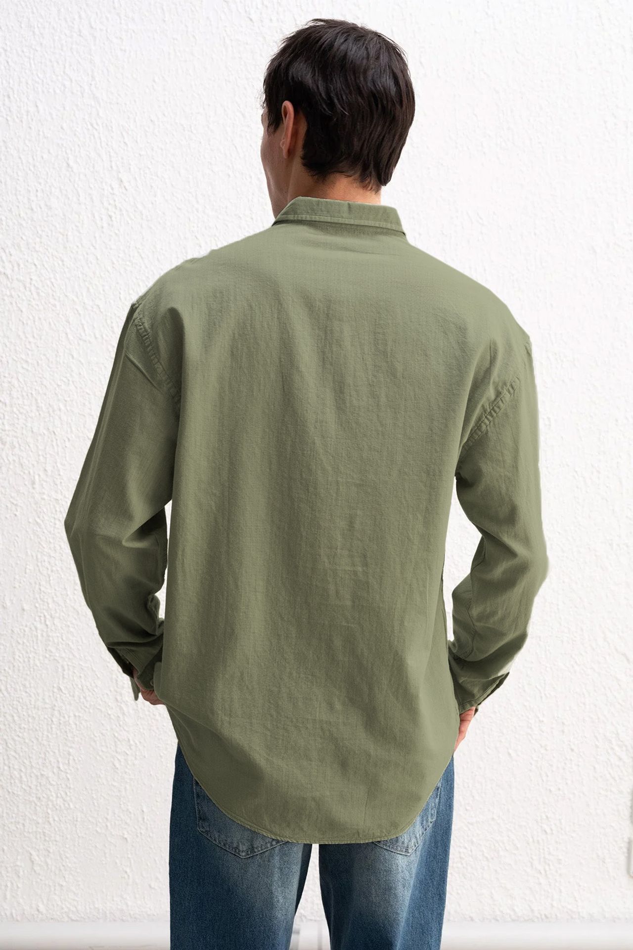 GIESTO Cotton Oversized Button-Up Shirt 2