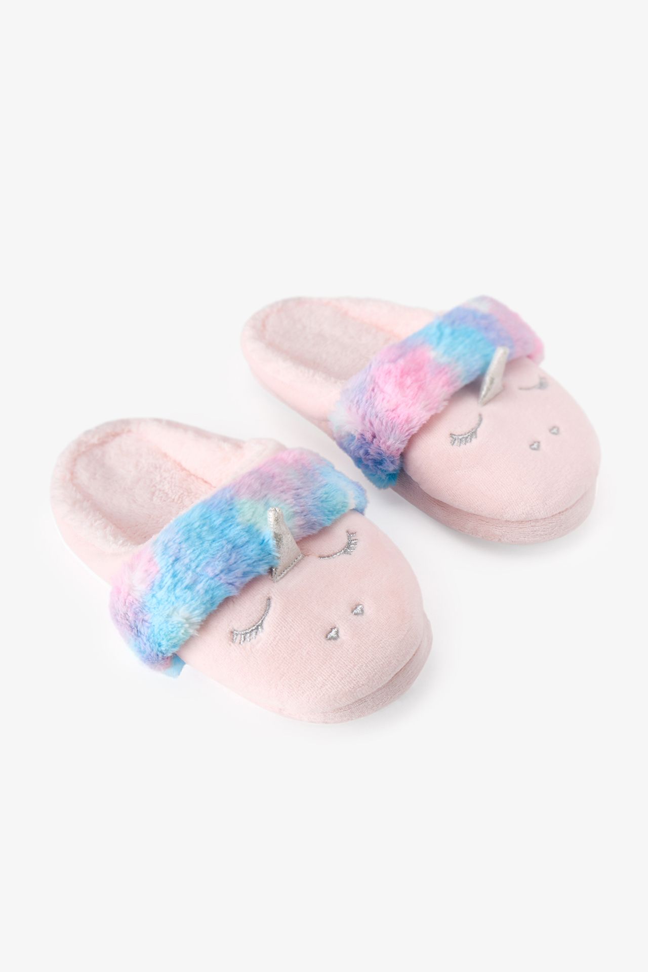 PENTI Girls' Puffy Unicorn Textured Slippers 2