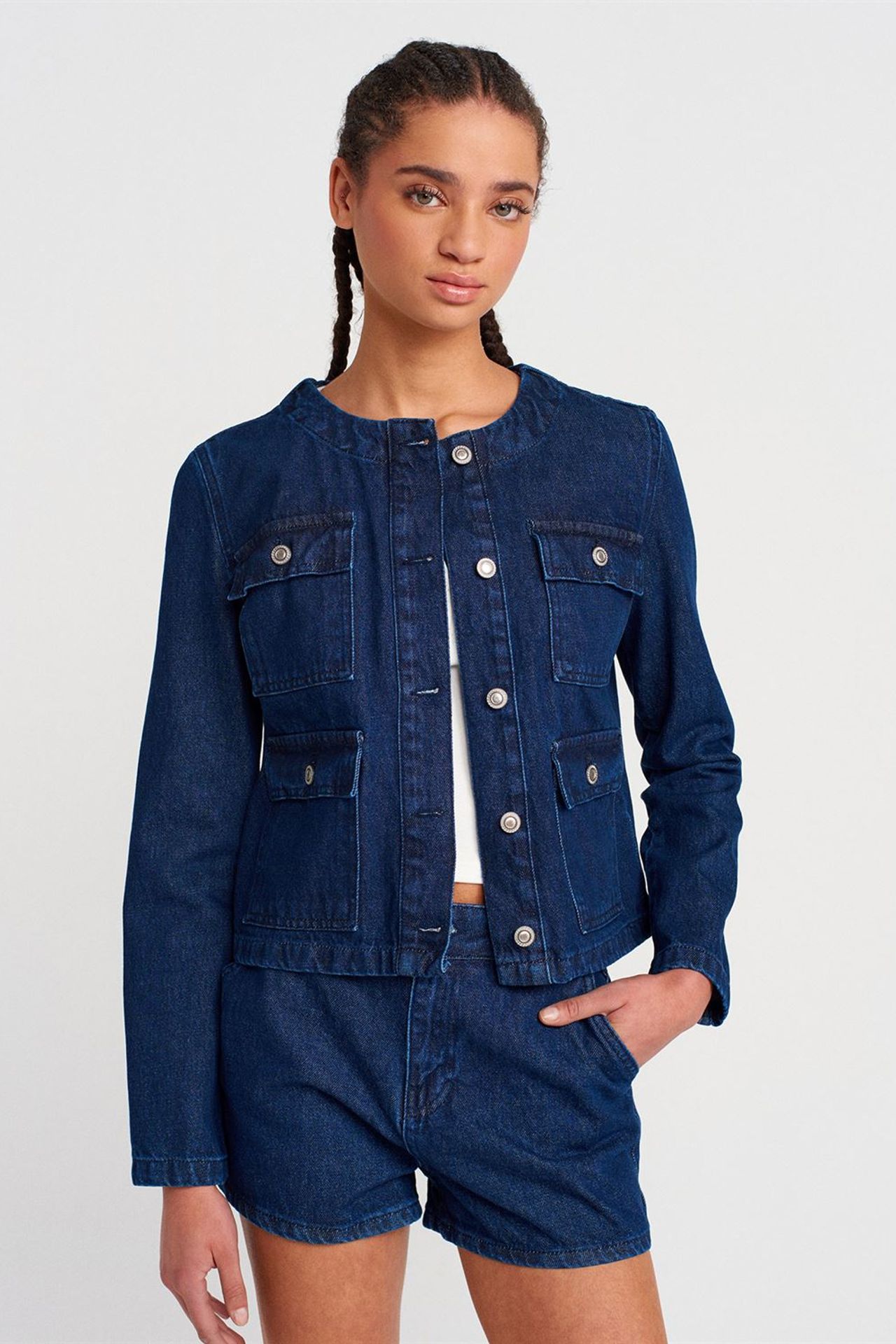 DILVIN Cotton Button Jacket 1