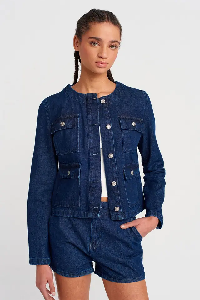DILVIN Cotton Button Jacket