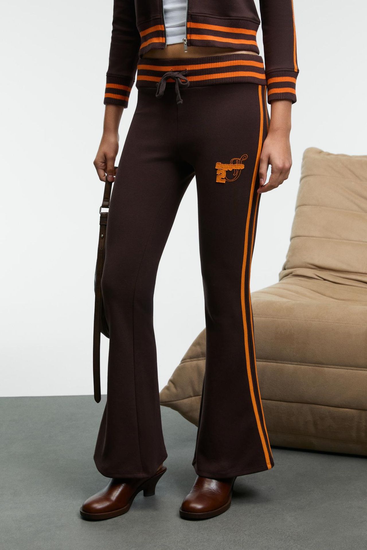 GRIMELANGE Striped Flare Leg Sweatpants 2