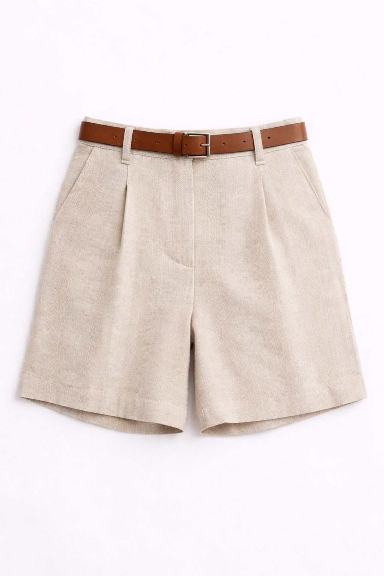MIXRAY High Waist Wide Leg Belted Tailored Shorts 1