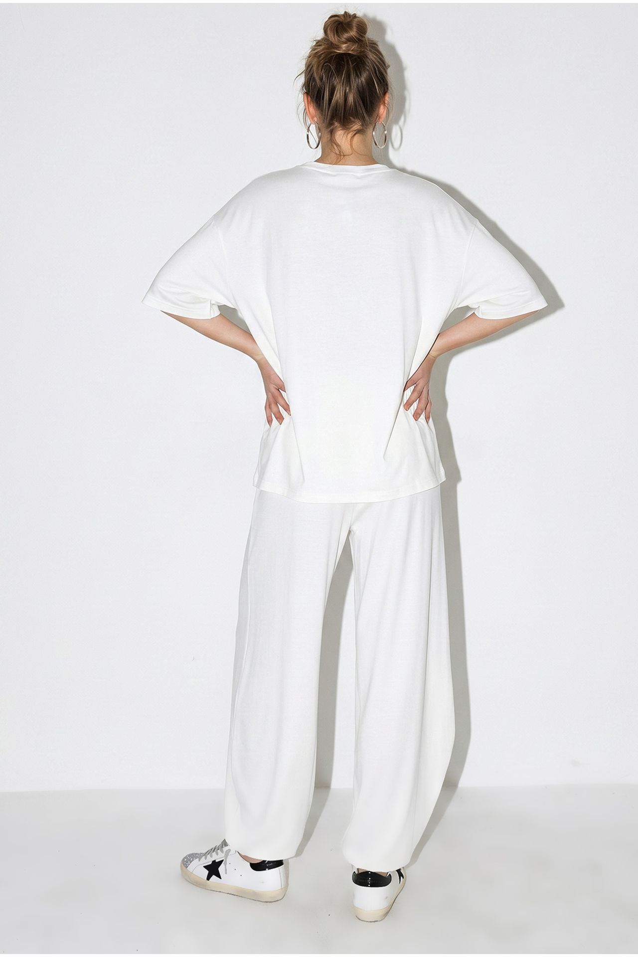 LUCCI Oversized Crew Neck T-shirt And Wide-leg Trouser Set 6