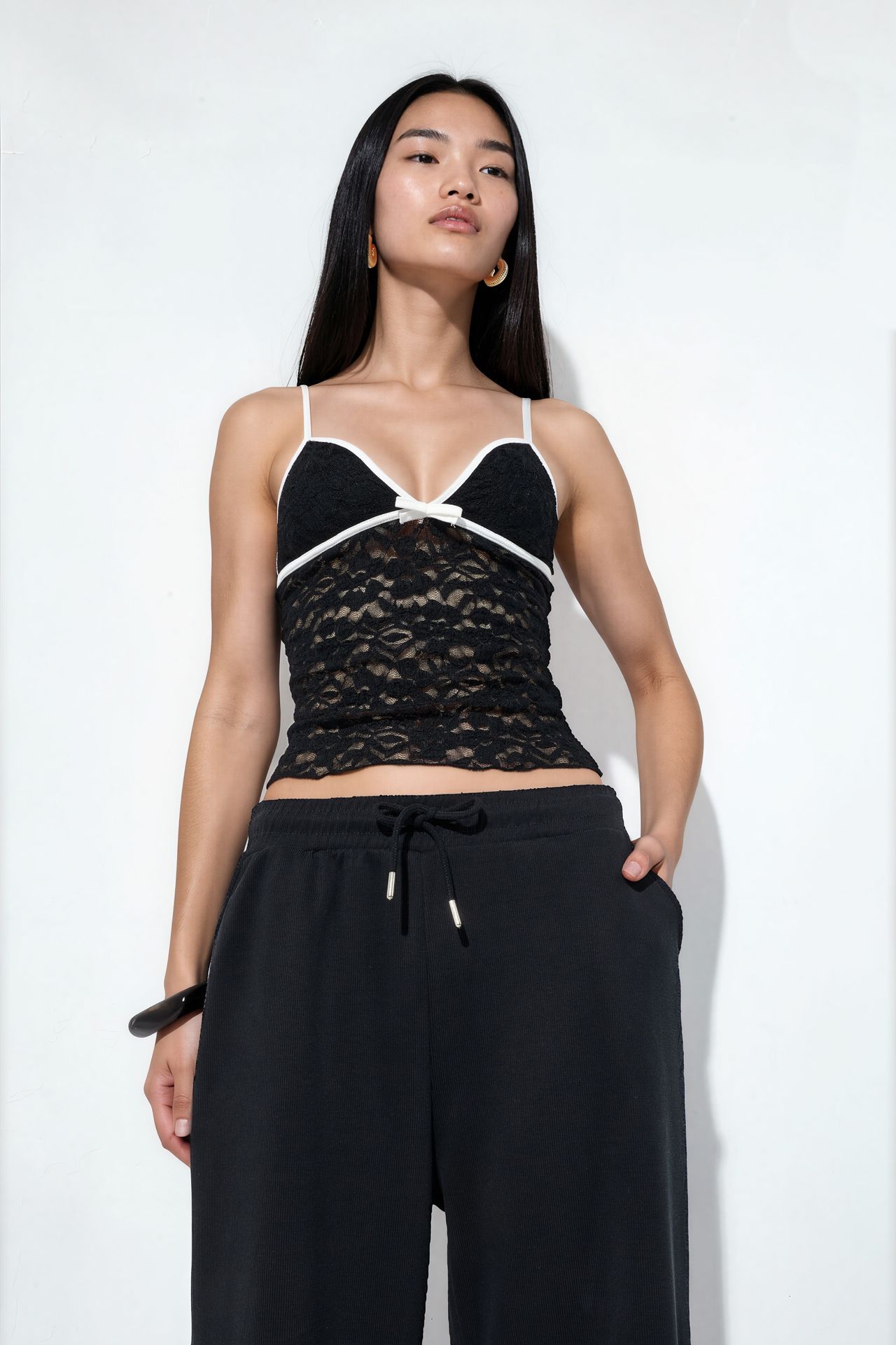 BUSEM Ribbed Drawstring Waist Pants 4