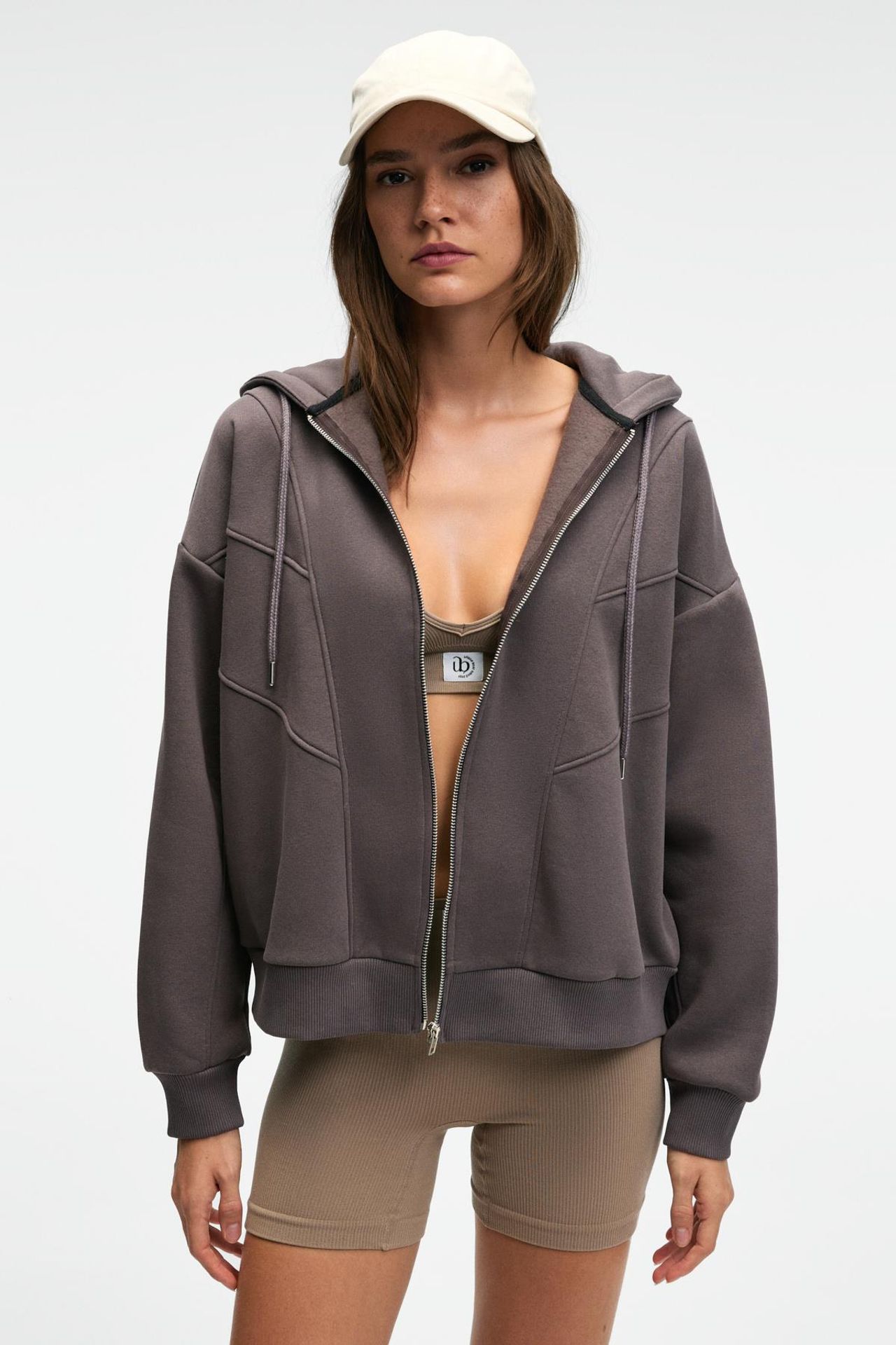 GRIMELANGE Hooded Oversized Zip Sweatshirt 5