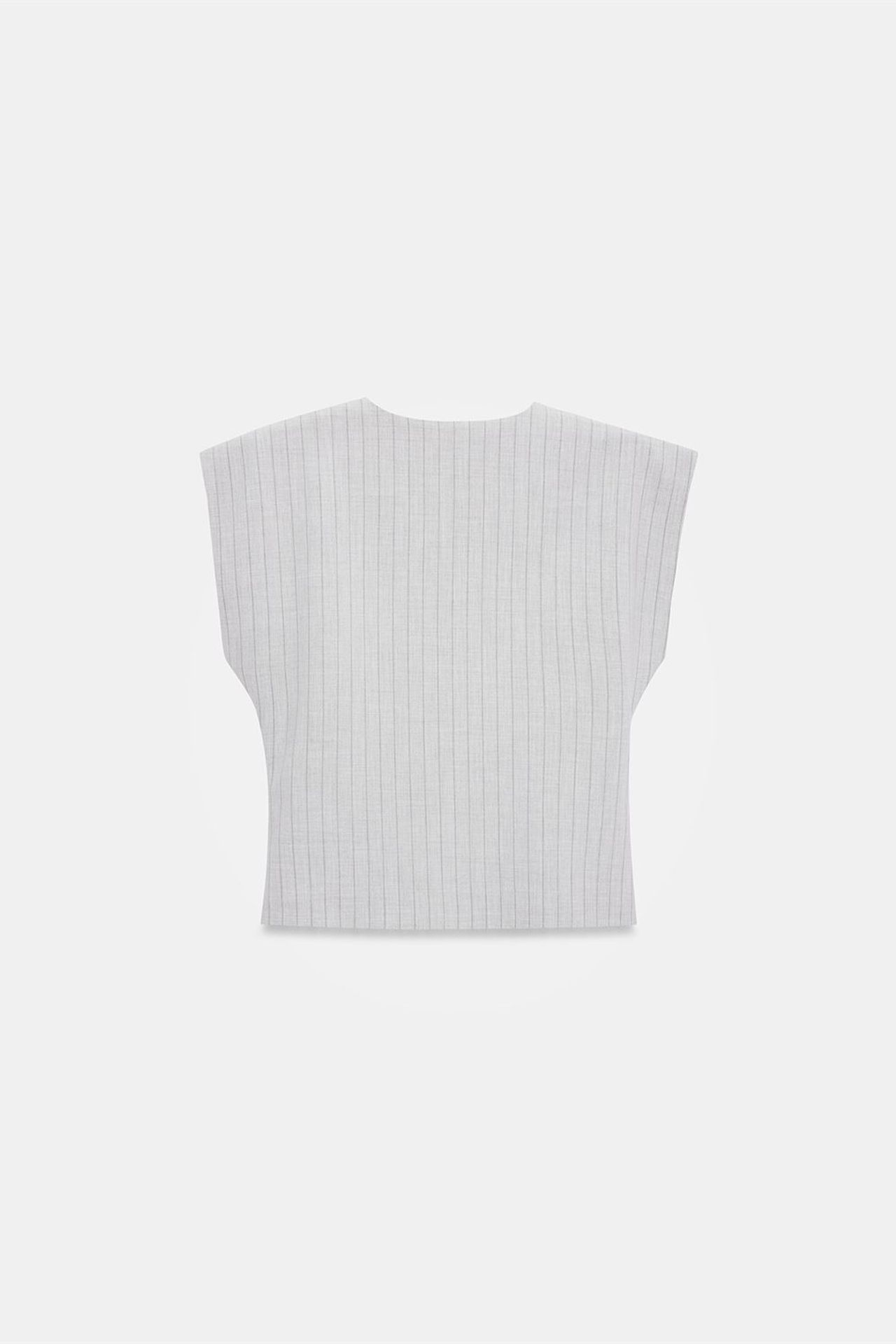 DILVIN Striped V-neck Woven Waistcoat 6
