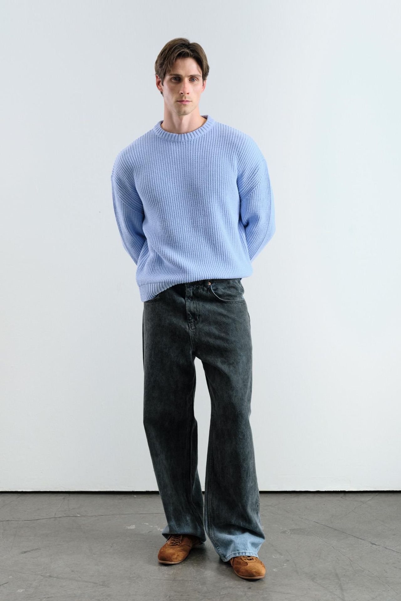 GIESTO Comfort Fit Ribbed Crew Neck Sweater 4