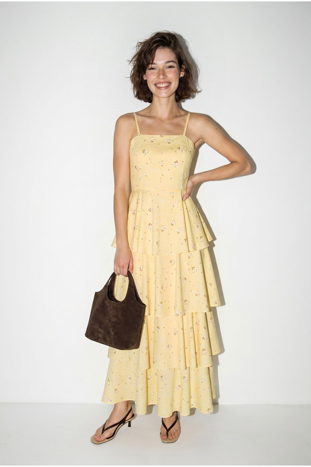 LUCCI Floral Chiffon Maxi Dress 2
