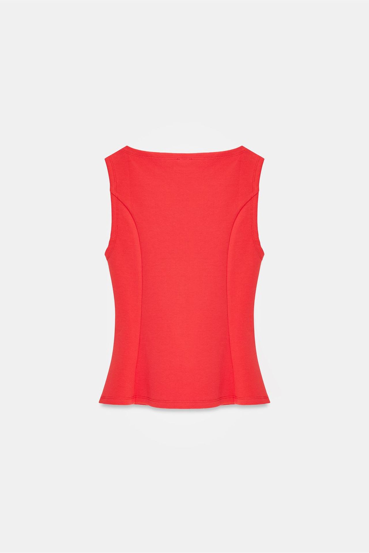 DILVIN Fitted Sleeveless Peplum Blouse 6