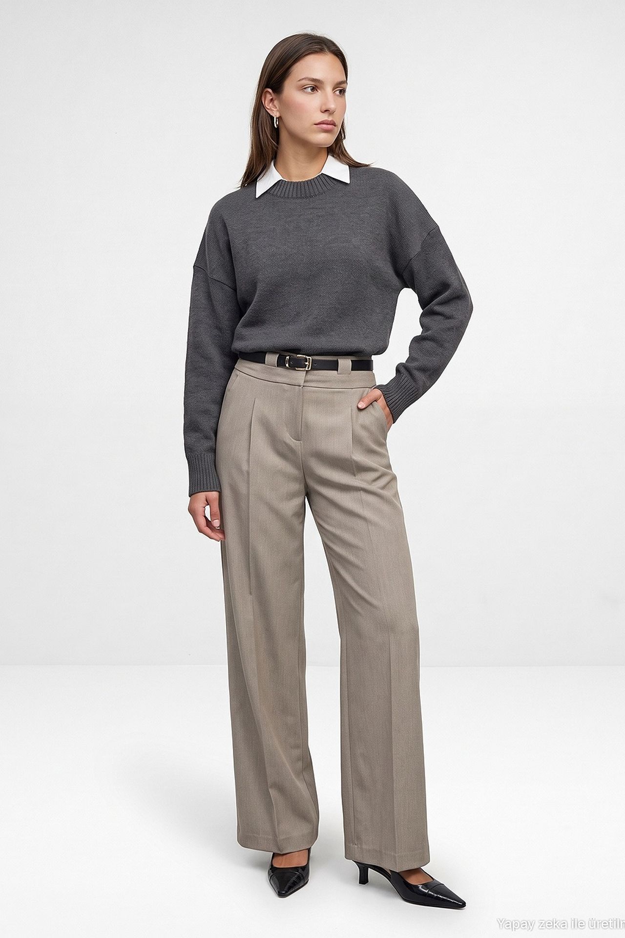 DILVIN Kadın Örme Kazak 4