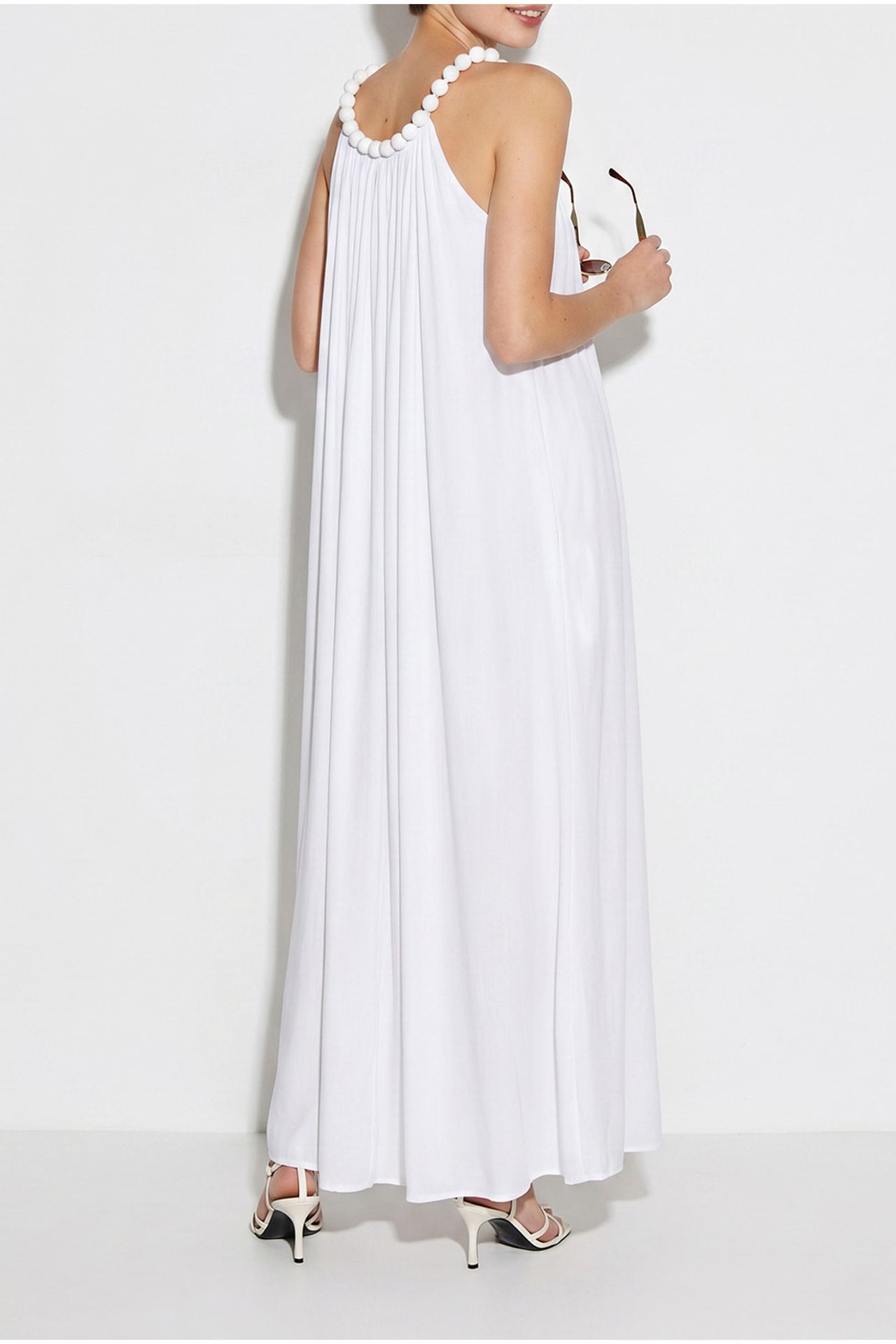 LUCCI Women's Halter Maxi Dress With Pocket 6