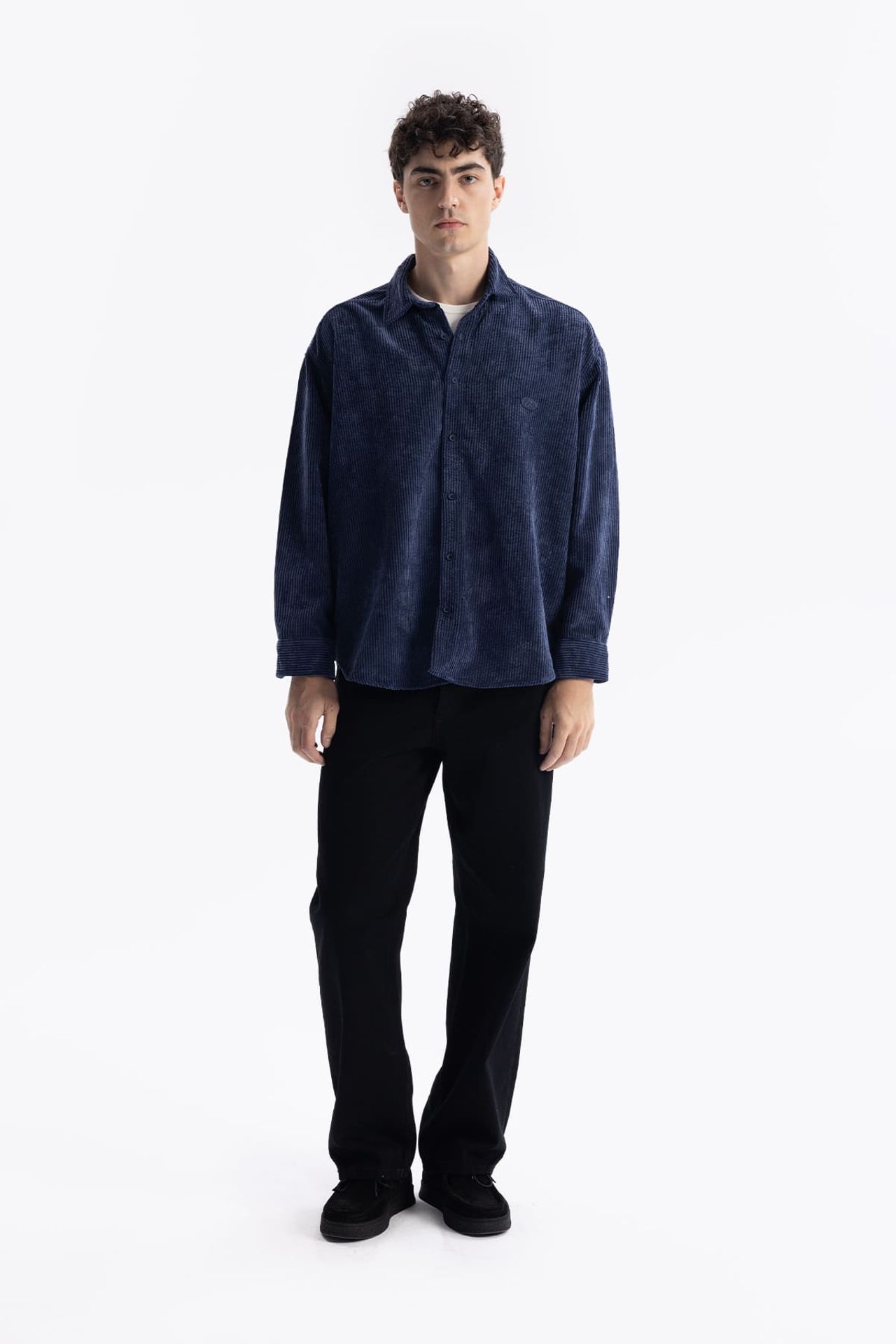 GIESTO Oversized Velvet Shirt 4