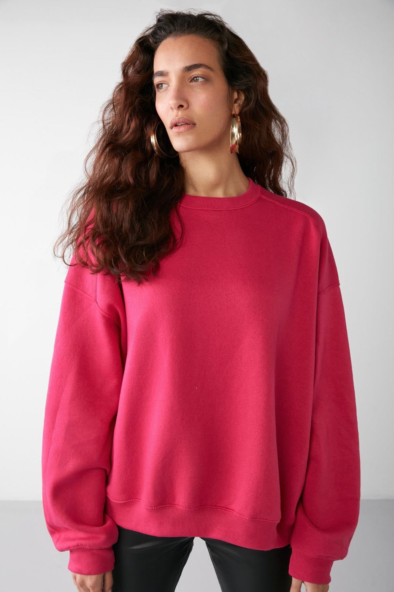 GRIMELANGE Bol Kesimli Bisiklet Yaka Sweatshirt 2