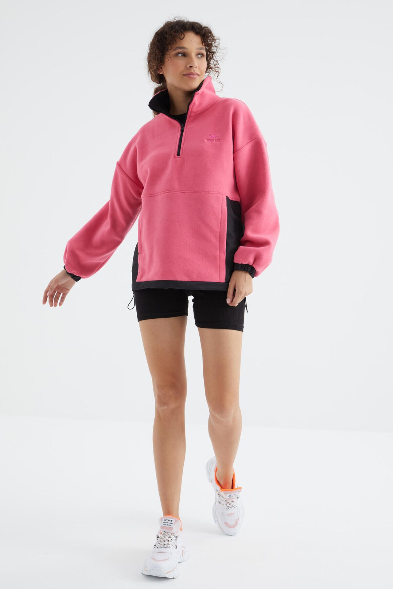TOMMY Oversized Half-zip Plush Sweatshirt 2