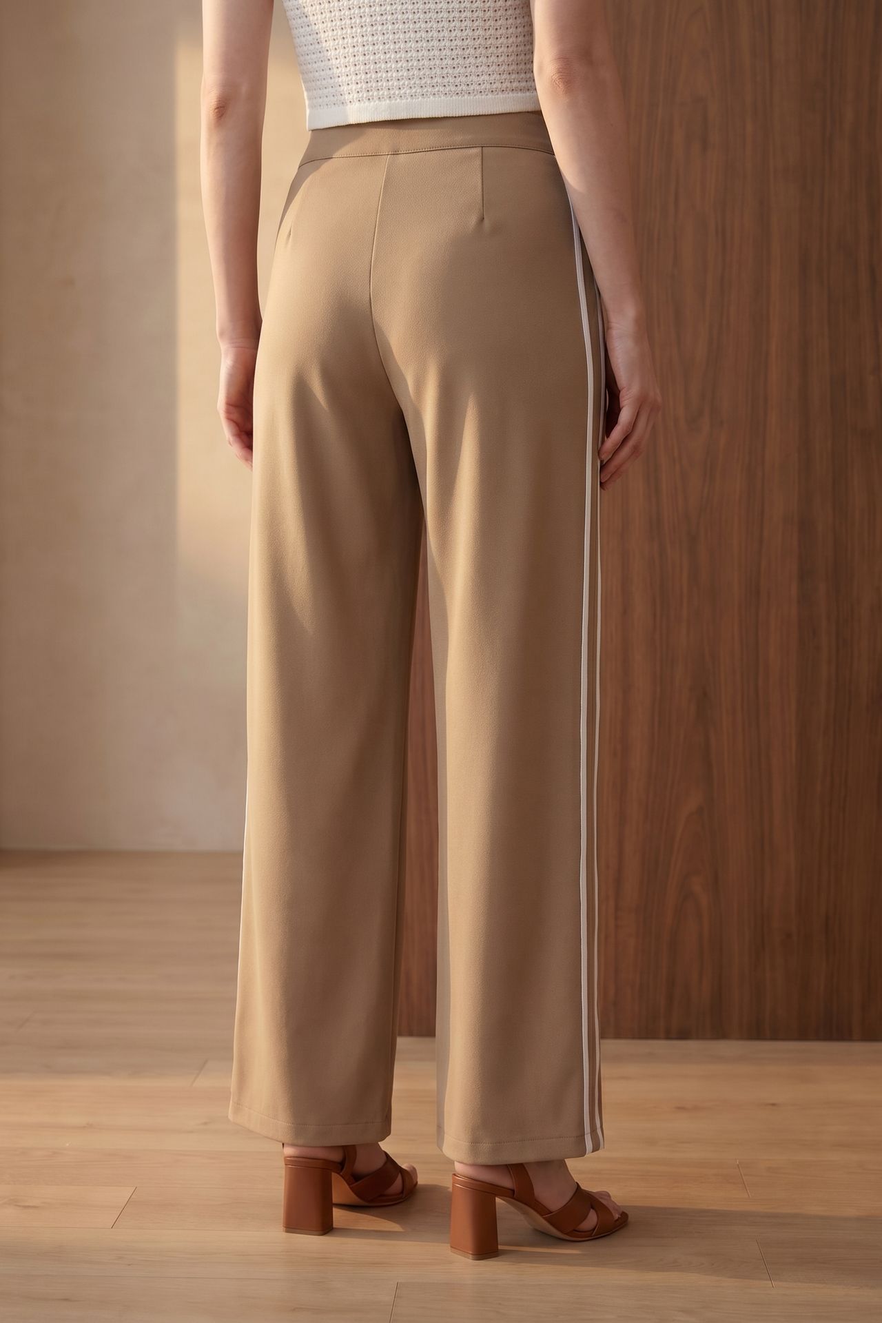MY FASHION High-Waist Pleated Wide-Leg Trousers 6