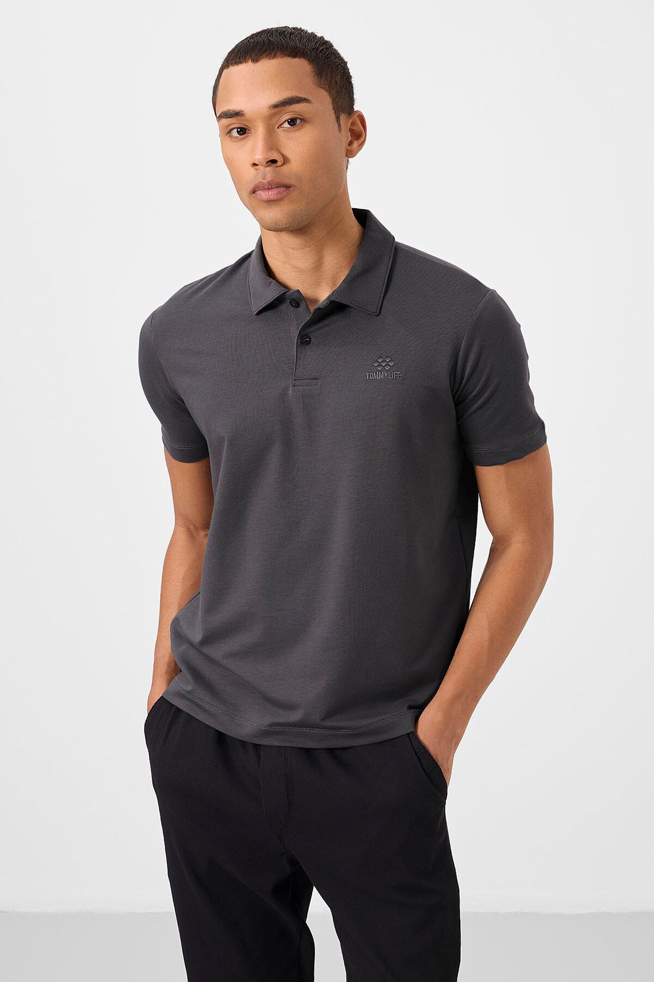TOMMY Men's Cotton Elastane Polo T-Shirt 1
