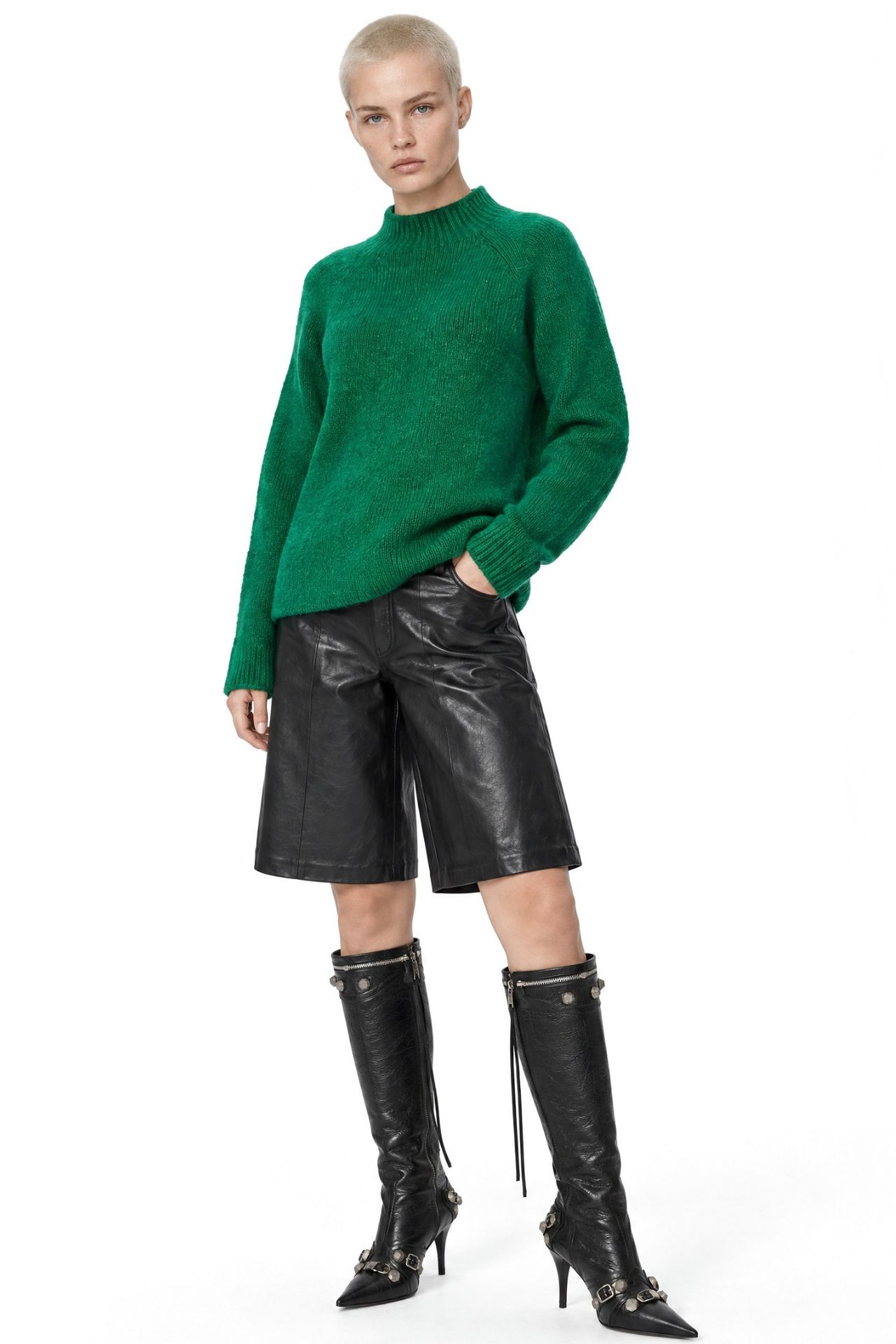 Mixray Knit Half Turtleneck Sweater 2