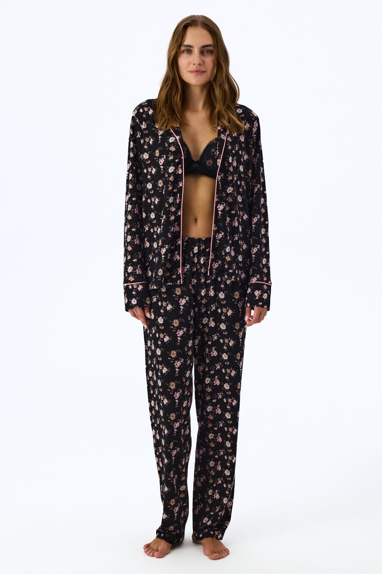 PENTI Floral Dream Long Sleeve Shirt Trousers Pajama Set 2