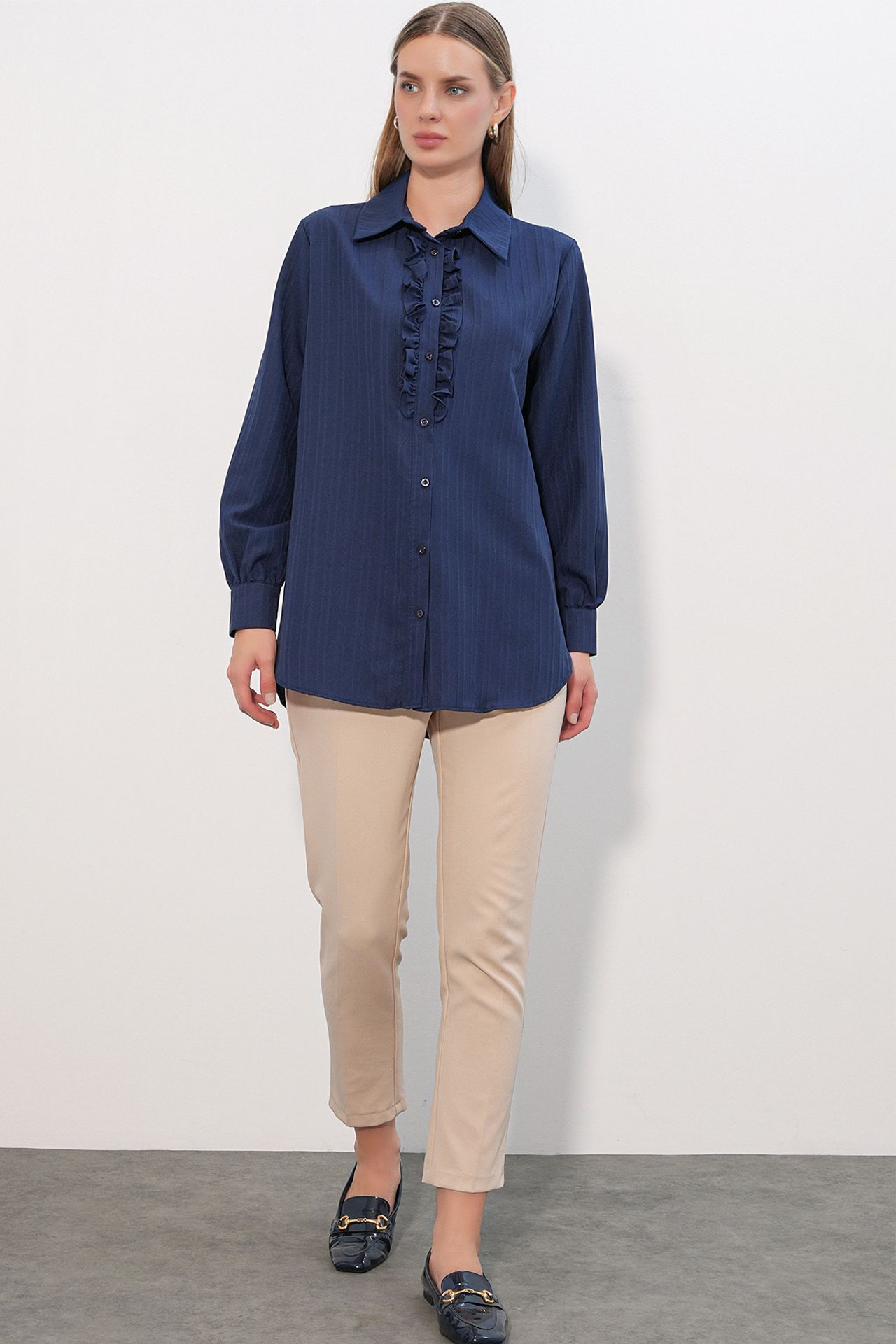 BDART Ruffle Detailed Textured Shirt 2