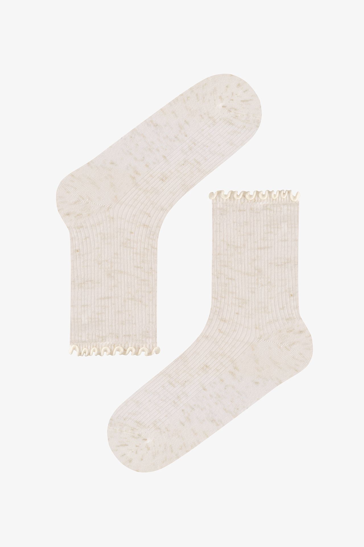 PENTI Sparkly Ruffled Pair Of Ankle Socks 2
