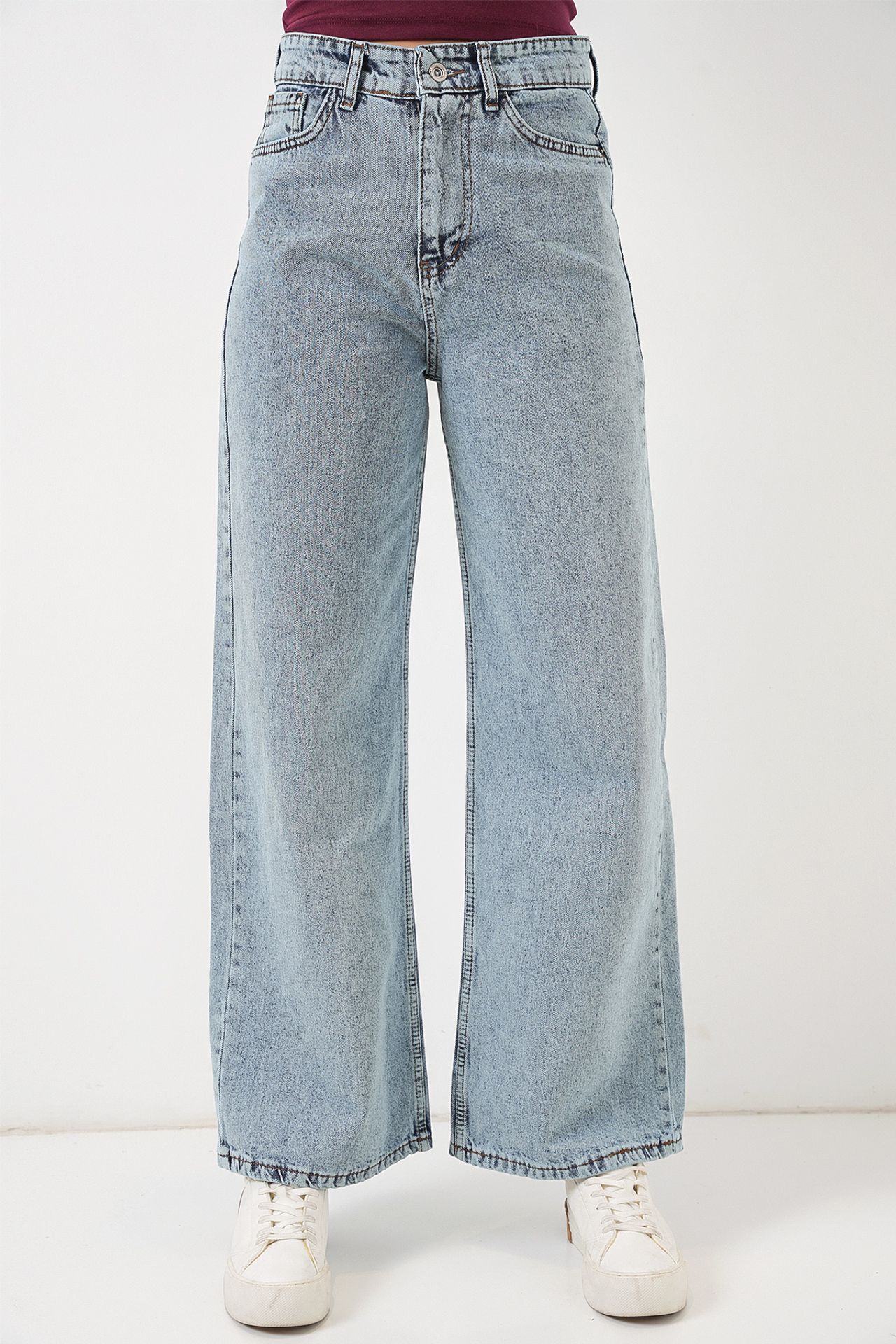 BDART High Waist Loose Fit Wide Leg Denim Jeans